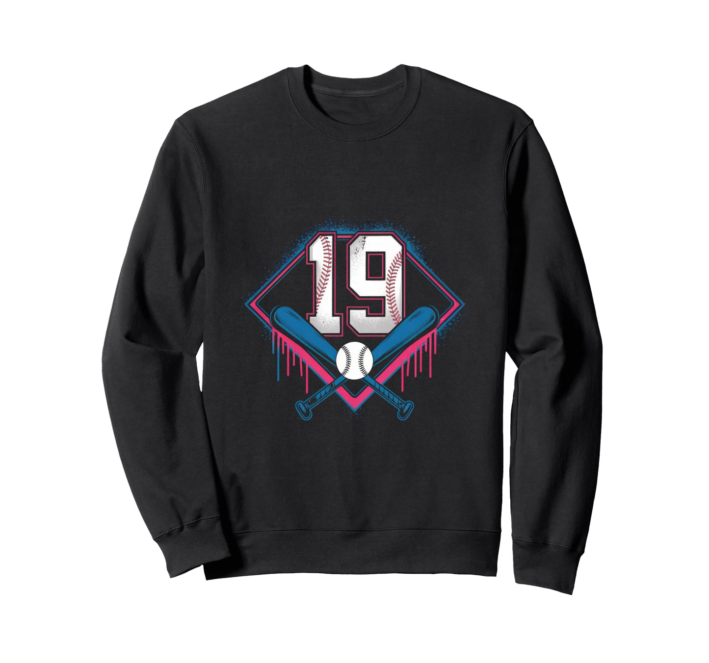 19Th Birthday Baseball Home Ice Sweatshirt - Fun Novelty Design Unisex - T-Shirt, Sweatshirt, Hoodie
