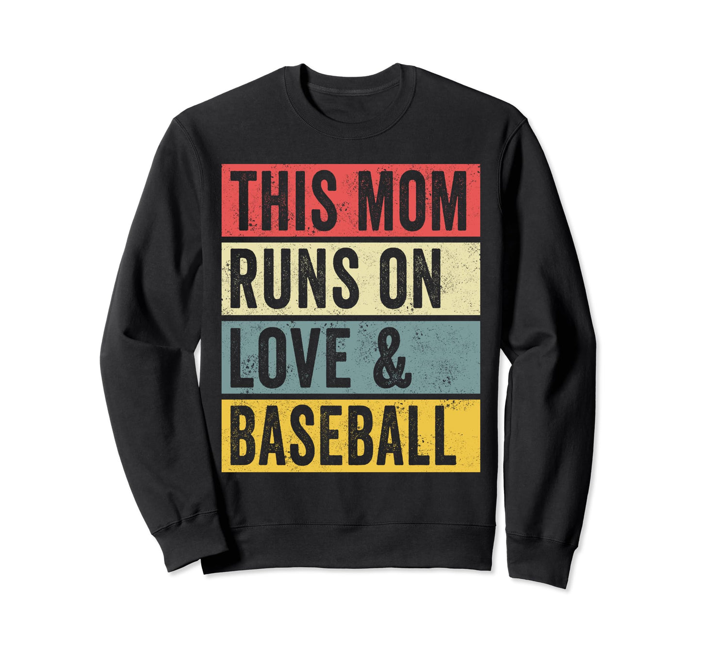 This Mom Runs Love And Baseball Sweatshirt - Custom Art Print Men Women - T-Shirt, Sweatshirt, Hoodie