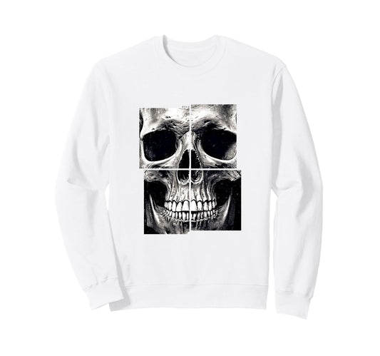 Aesthetic Streetwear Skull Sweatshirt - Fun Novelty Design Unisex - T-Shirt, Sweatshirt, Hoodie
