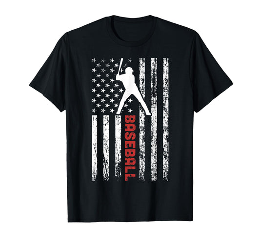 4Th July Baseball Player Usa American Flag T-Shirt - Trendy Graphic Unisex - T-Shirt, Sweatshirt, Hoodie