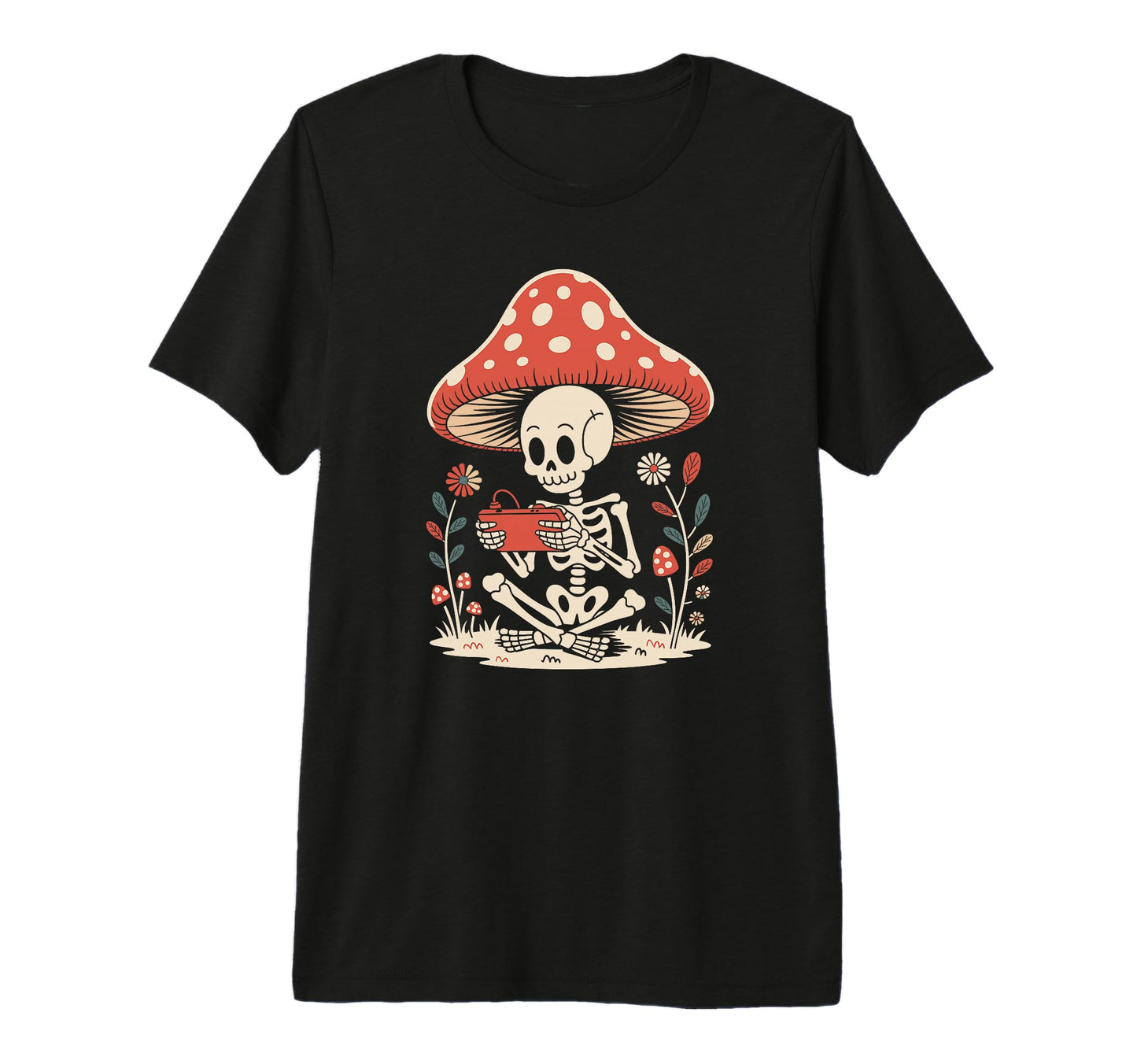Goblincore Nature Skeleton Gaming Next T-Shirt - Custom Art Print Unisex - T-Shirt, Sweatshirt, Hoodie