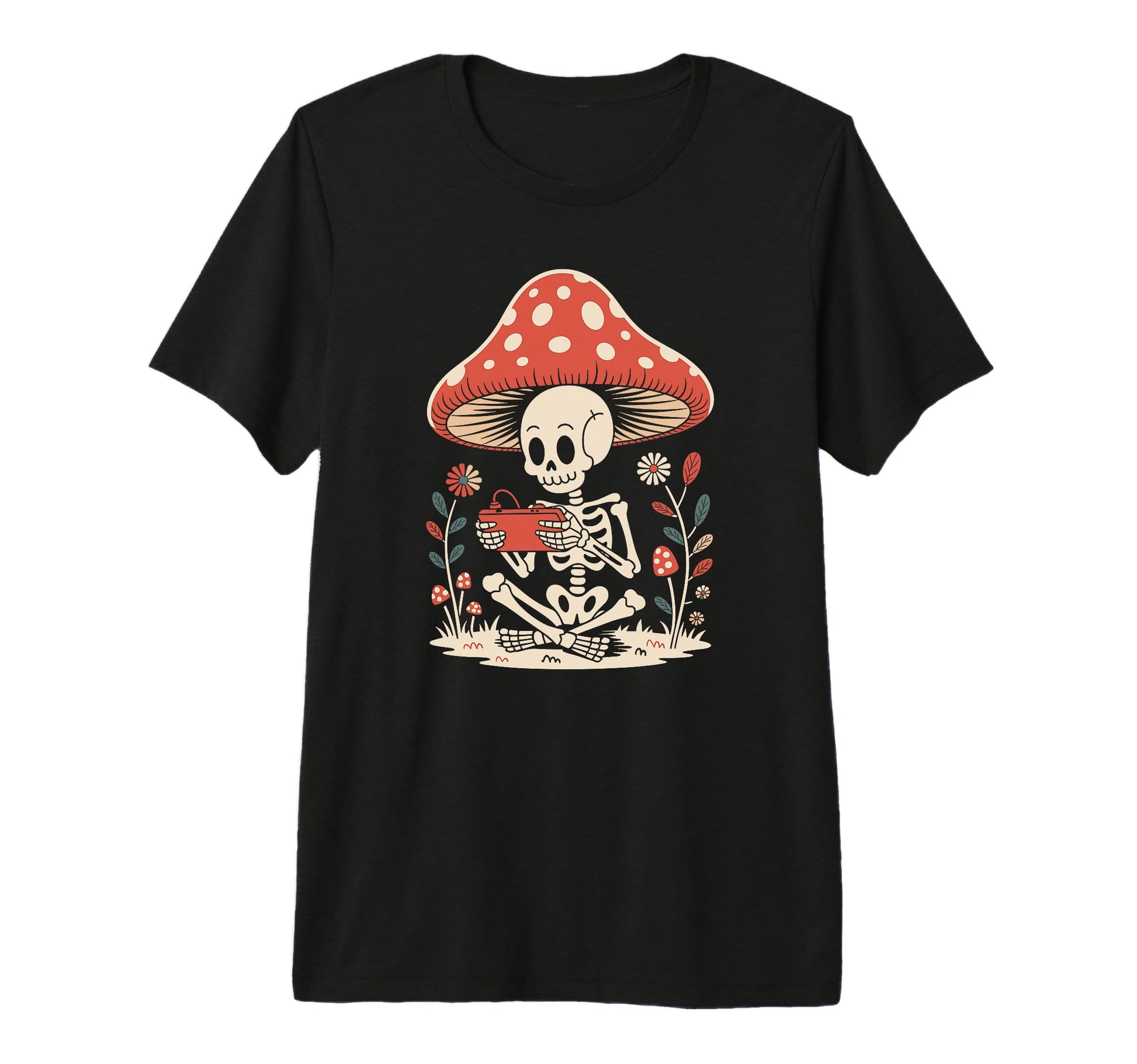 Goblincore Nature Skeleton Gaming Next T-Shirt - Custom Art Print Unisex - T-Shirt, Sweatshirt, Hoodie