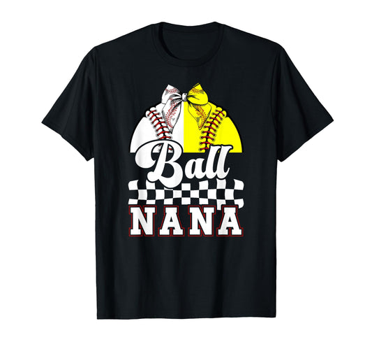 Ball Nana Grandma Coquette Baseball T-Shirt - Custom Art Print Men Women - T-Shirt, Sweatshirt, Hoodie
