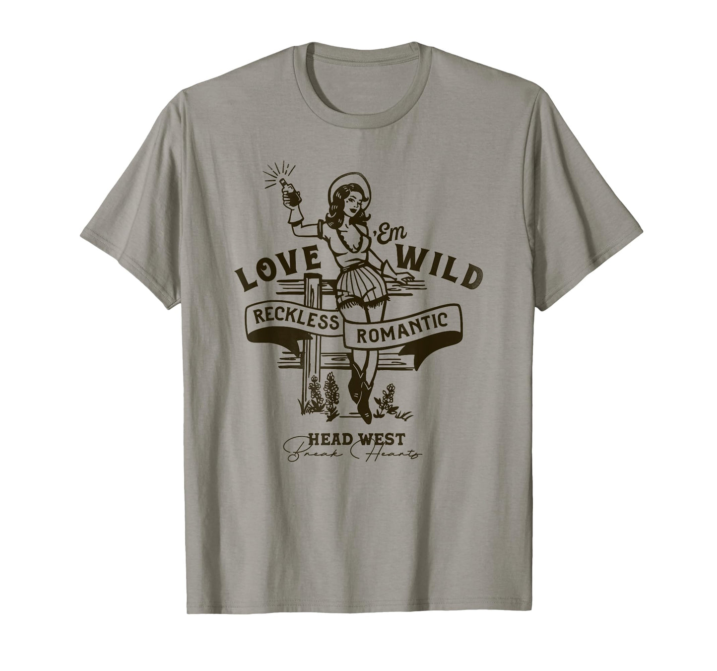 Country Western Cowgirl Rodeo Tees T-Shirt - Minimalist Print Unisex - T-Shirt, Sweatshirt, Hoodie