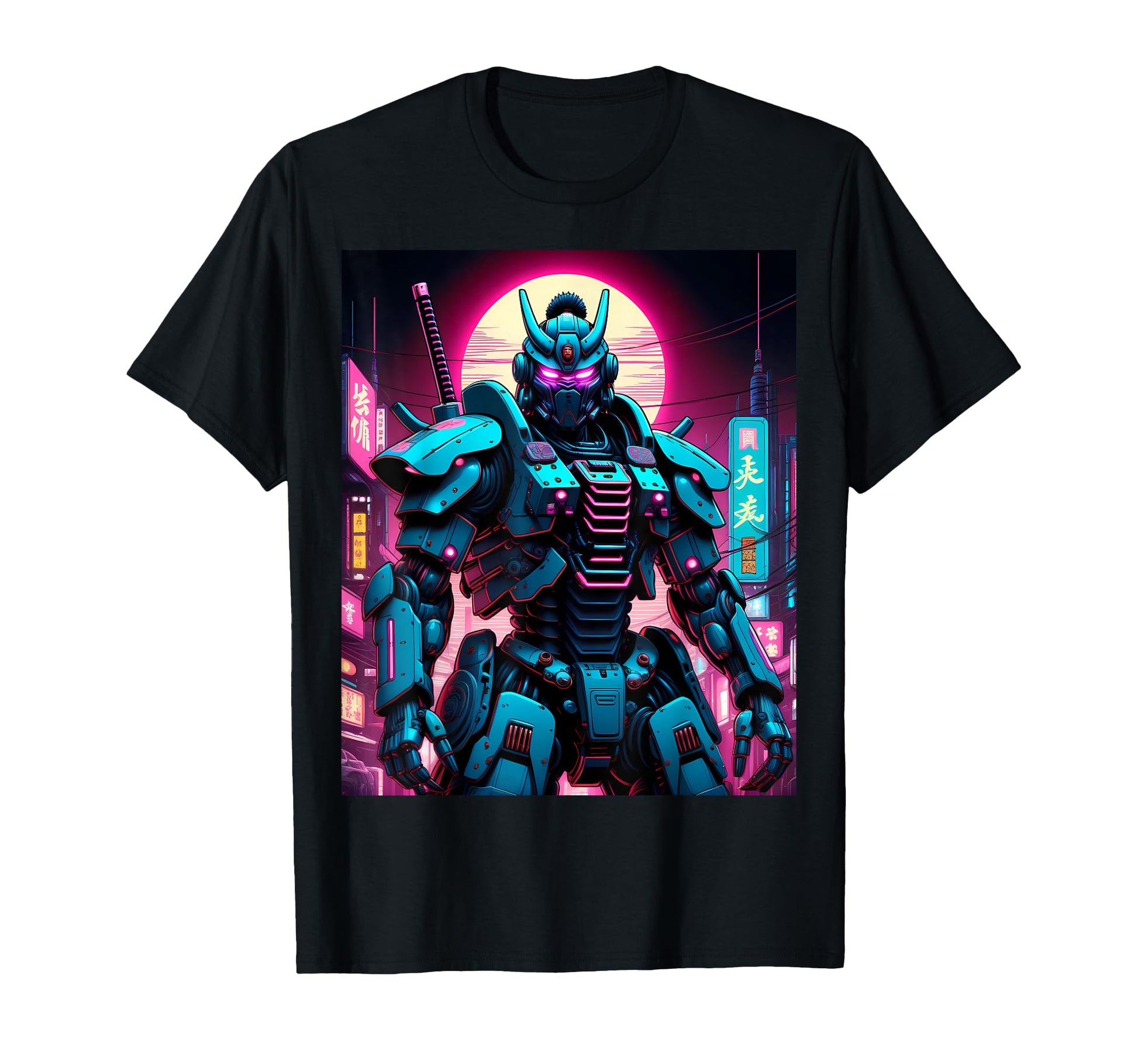 Synthwave 80S Japanese Vaporwave Mech T-Shirt - Novelty Apparel Unisex - T-Shirt, Sweatshirt, Hoodie