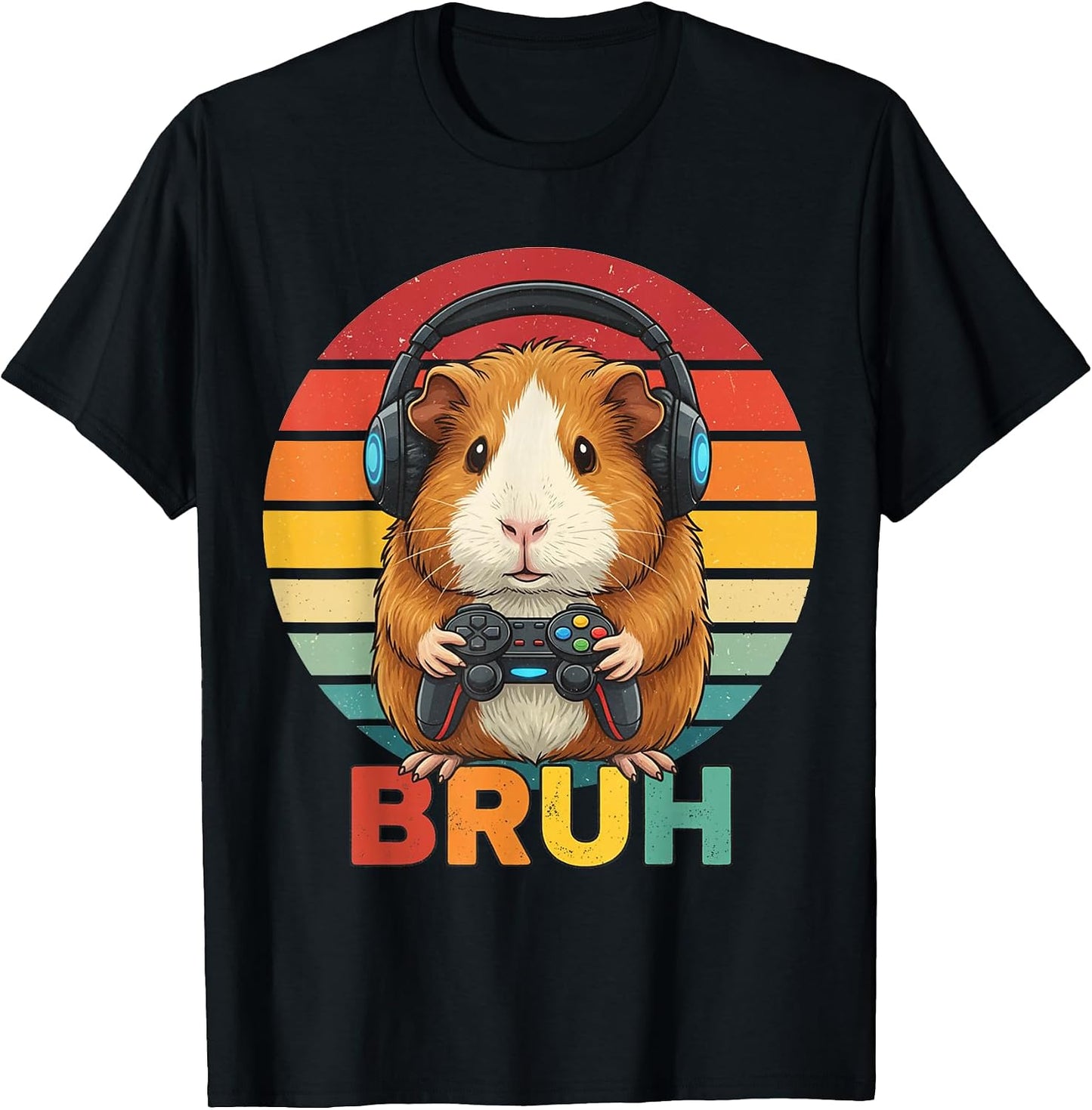 Gaming Guinea Pig Bruh Retro Gamer Boys - Adult & Kids T-Shirts, Sweatshirts & Hoodies apparel design preview 1