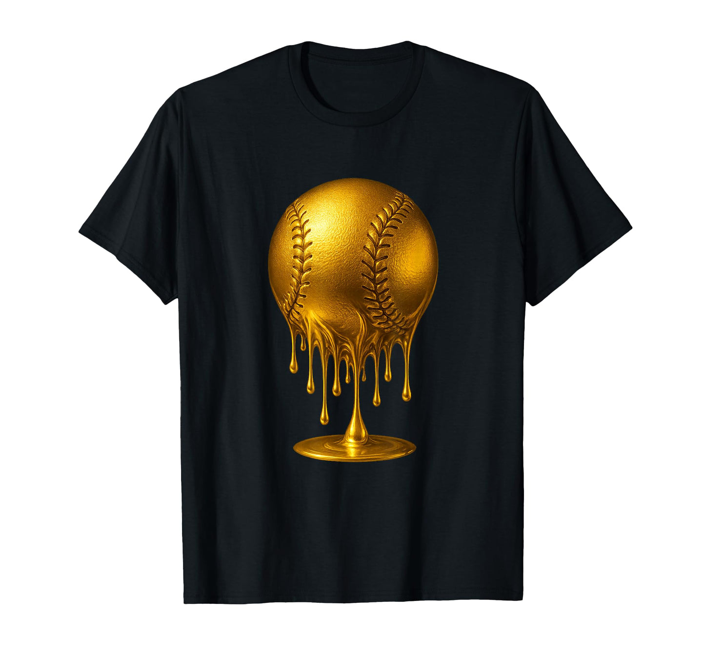 Dripping Gold Drip Baseball Game Day T-Shirt - Unique Graphic Men Women - T-Shirt, Sweatshirt, Hoodie