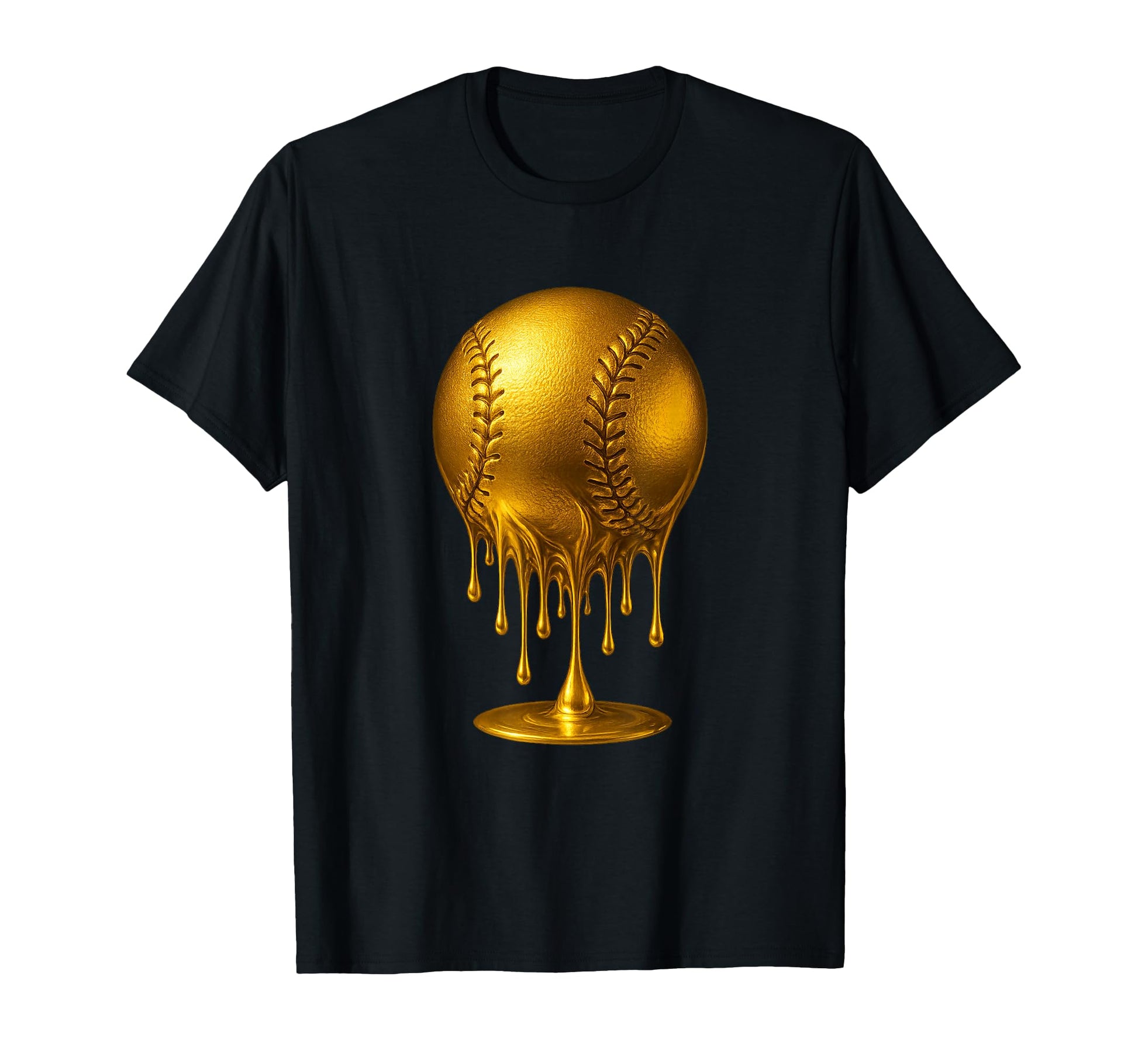 Dripping Gold Drip Baseball Game Day T-Shirt - Unique Graphic Men Women - T-Shirt, Sweatshirt, Hoodie