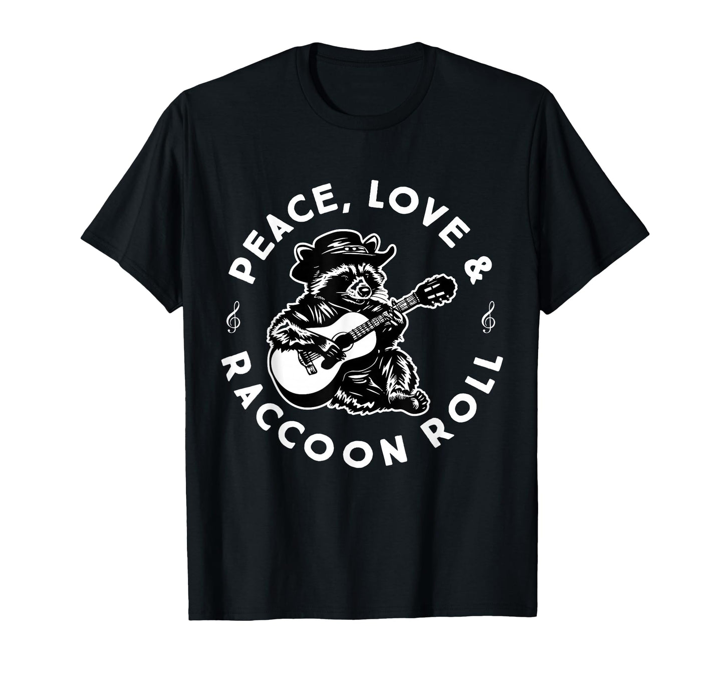 Raccoon Rock And Roll Music T-Shirt - Fun Novelty Design for Adults - T-Shirt, Sweatshirt, Hoodie