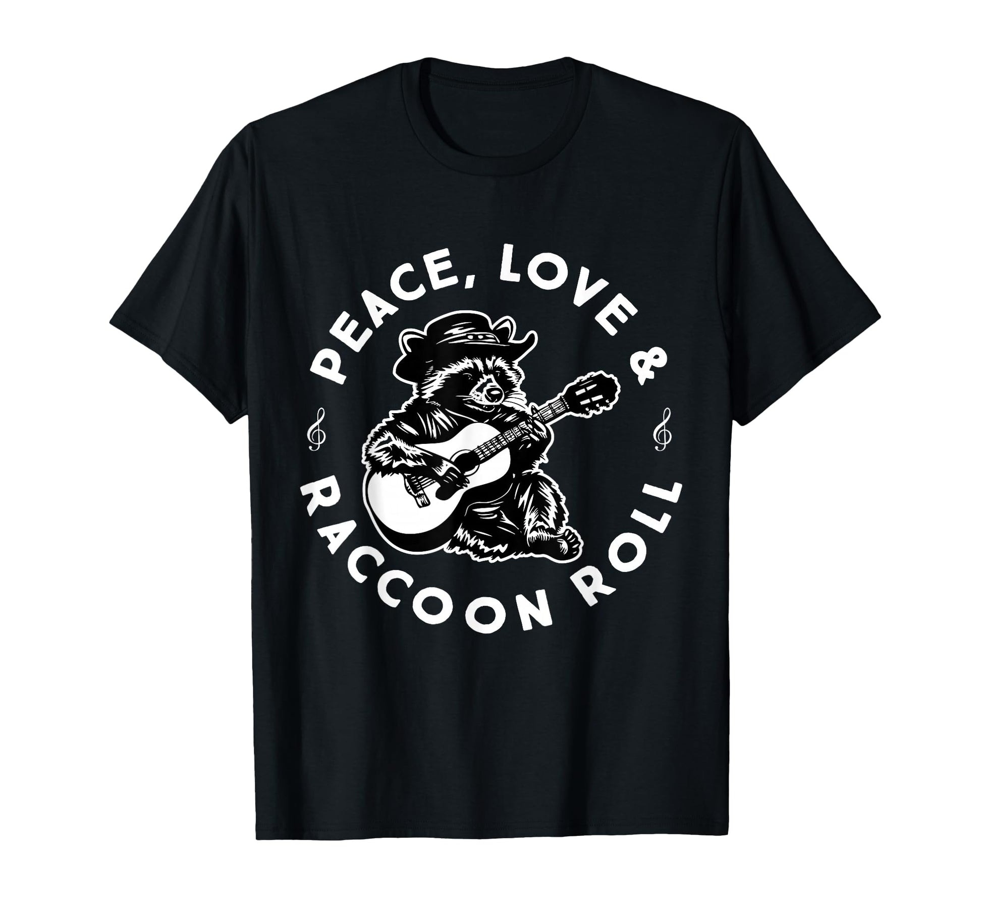 Raccoon Rock And Roll Music T-Shirt - Fun Novelty Design for Adults - T-Shirt, Sweatshirt, Hoodie