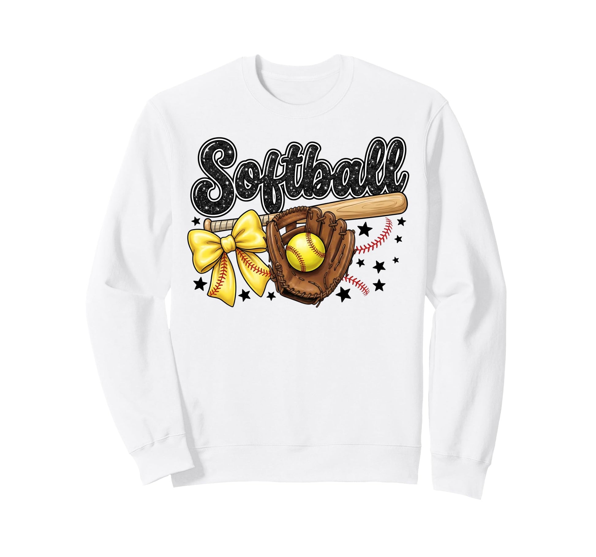Softball Coquette Bow Game Day Sweatshirt - Trendy Graphic Unisex - T-Shirt, Sweatshirt, Hoodie