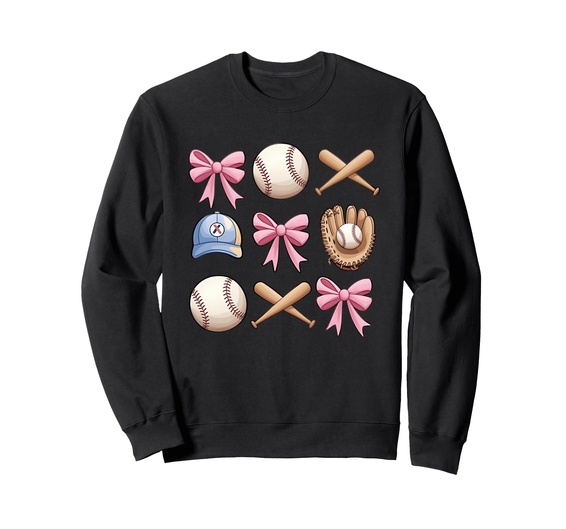 Baseball Coquette Bow Mom Sister Sweatshirt - Trendy Graphic Men Women - T-Shirt, Sweatshirt, Hoodie