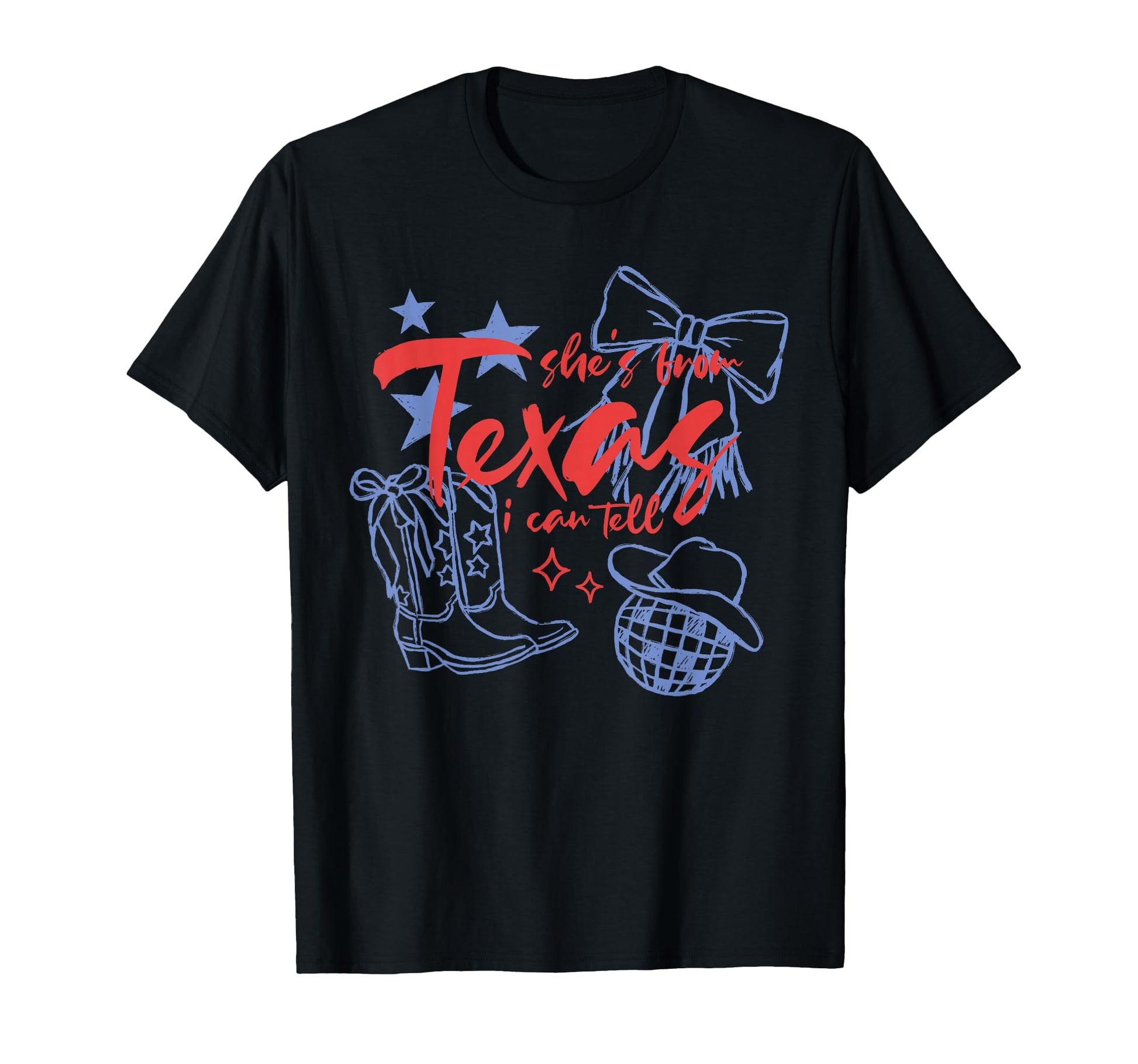 Shes From Texas I Can Tell Western T-Shirt - Unique Graphic Men Women - T-Shirt, Sweatshirt, Hoodie