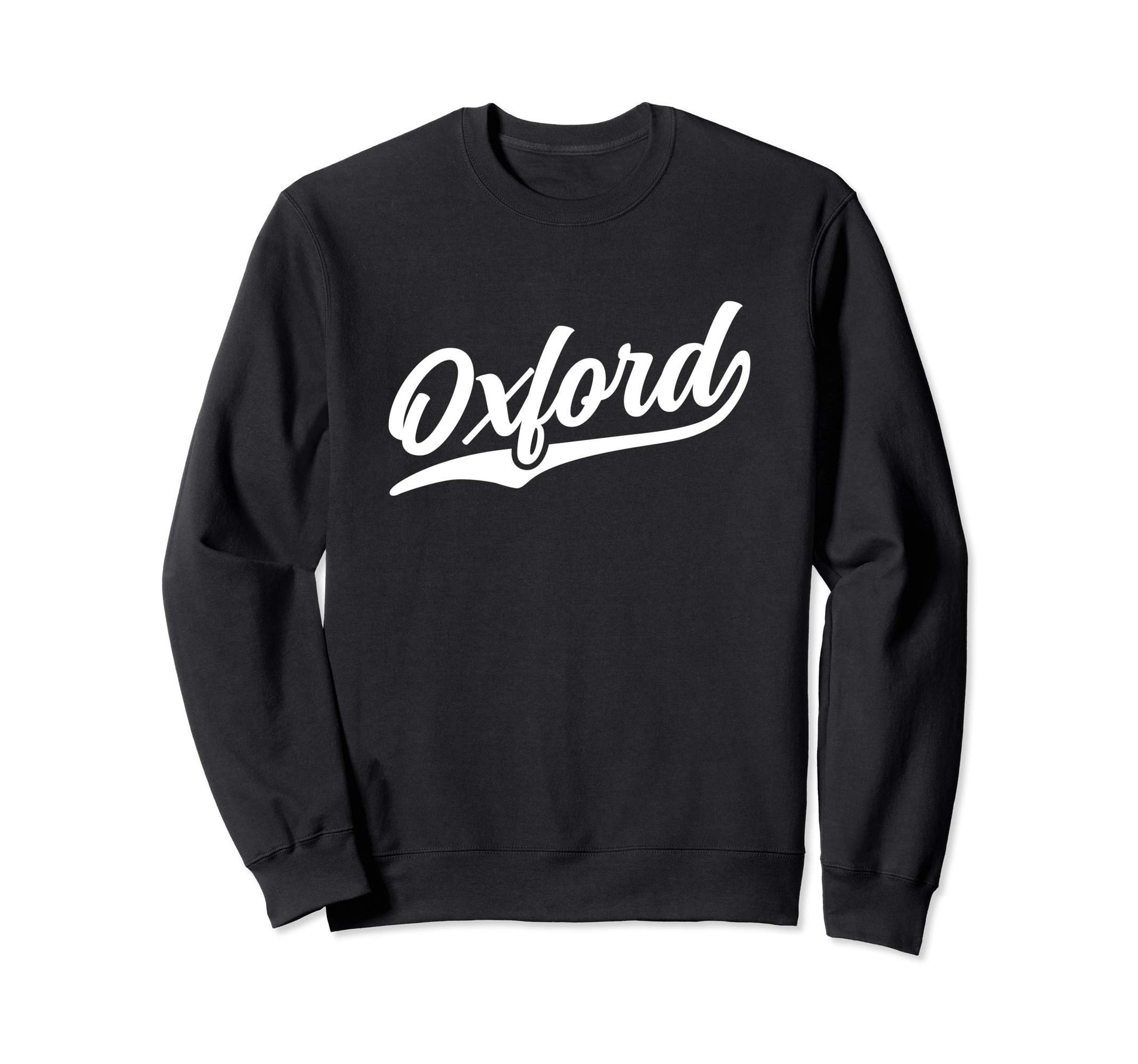 Oxford England Cursive 1970S Swoosh Sweatshirt - Minimalist Print Unisex - T-Shirt, Sweatshirt, Hoodie