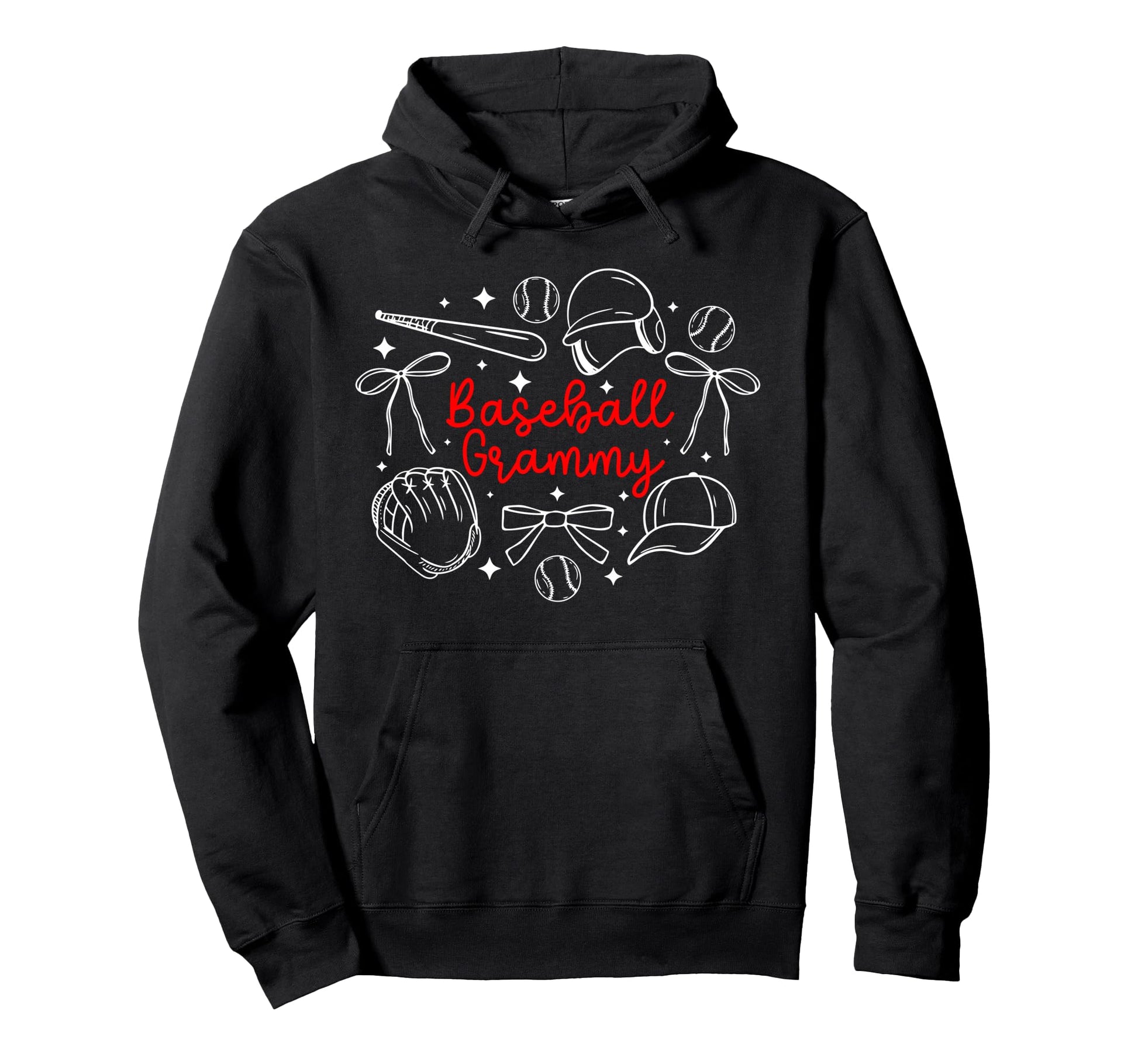 Baseball Grammy Coquette Grammy Hoodie - Minimalist Print for Adults - T-Shirt, Sweatshirt, Hoodie