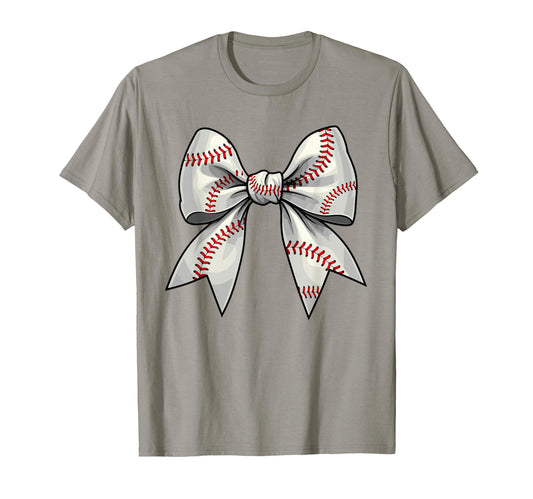 Baseball Coquette Bow Baseball Mom T-Shirt - Novelty Apparel Men Women - T-Shirt, Sweatshirt, Hoodie