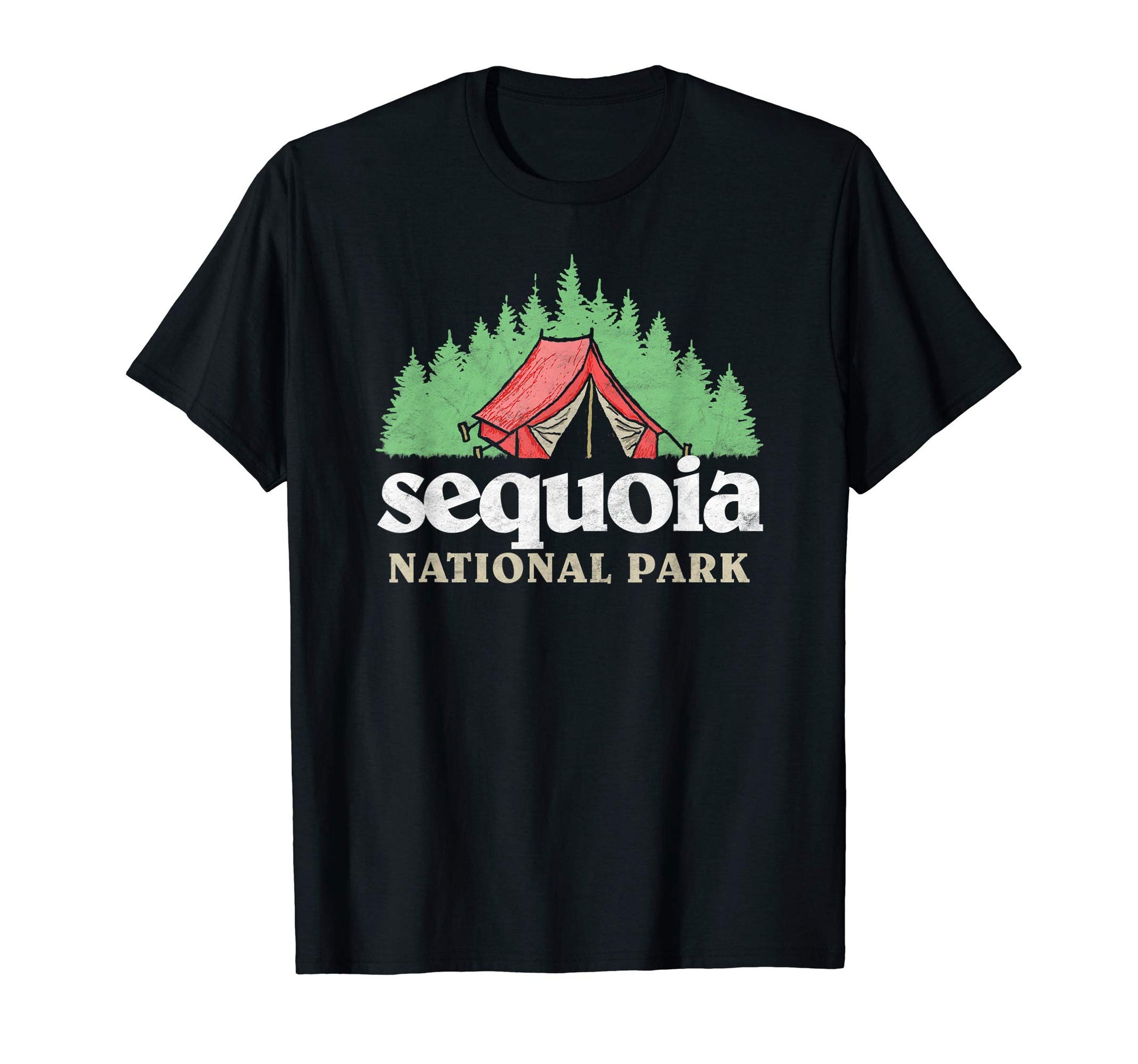 Sequoia National Park Tent Camping T-Shirt - Aesthetic Graphic Men Women - T-Shirt, Sweatshirt, Hoodie