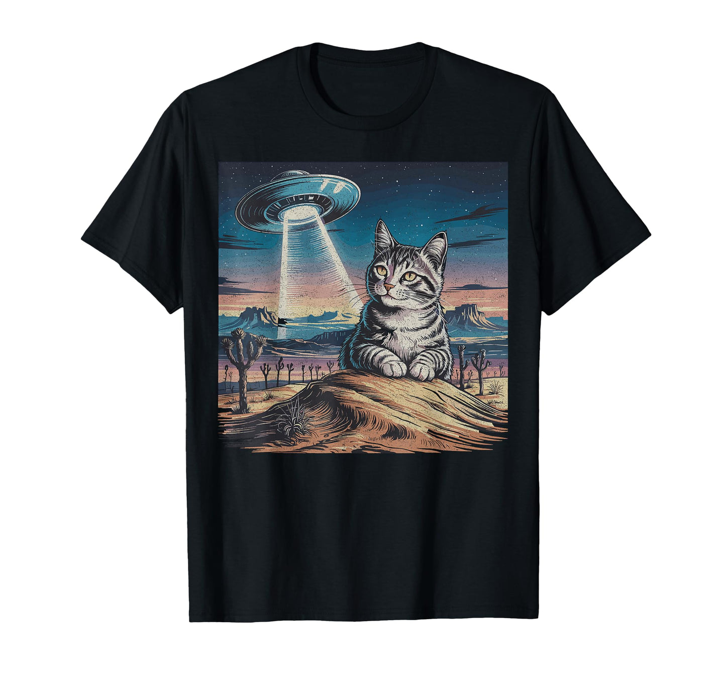 Funny Cat Western Ufo Cowboy Cat T-Shirt - Streetwear Style Unisex - T-Shirt, Sweatshirt, Hoodie