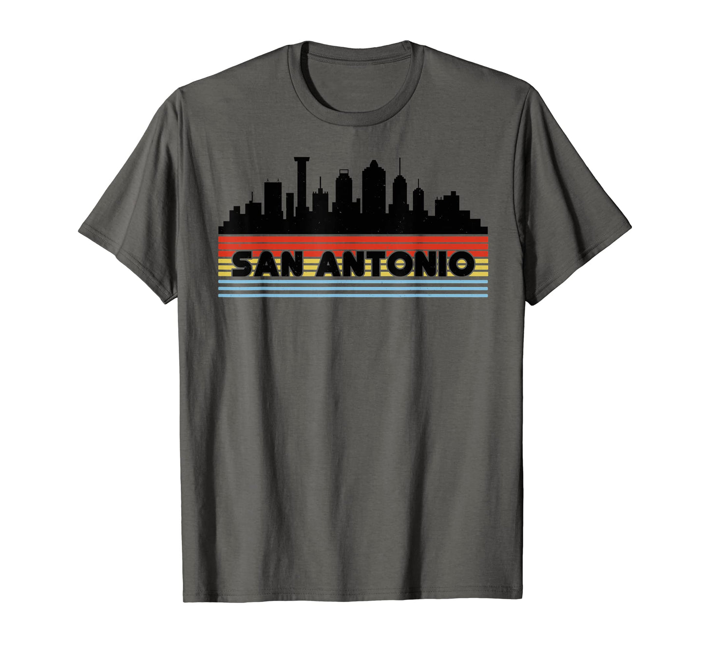 San Antonio Rainbow Striped City T-Shirt - Casual Everyday Wear Unisex - T-Shirt, Sweatshirt, Hoodie