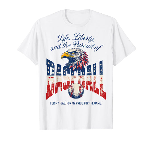 American Baseball Flag Proud T-Shirt - Casual Everyday Wear for Adults - T-Shirt, Sweatshirt, Hoodie