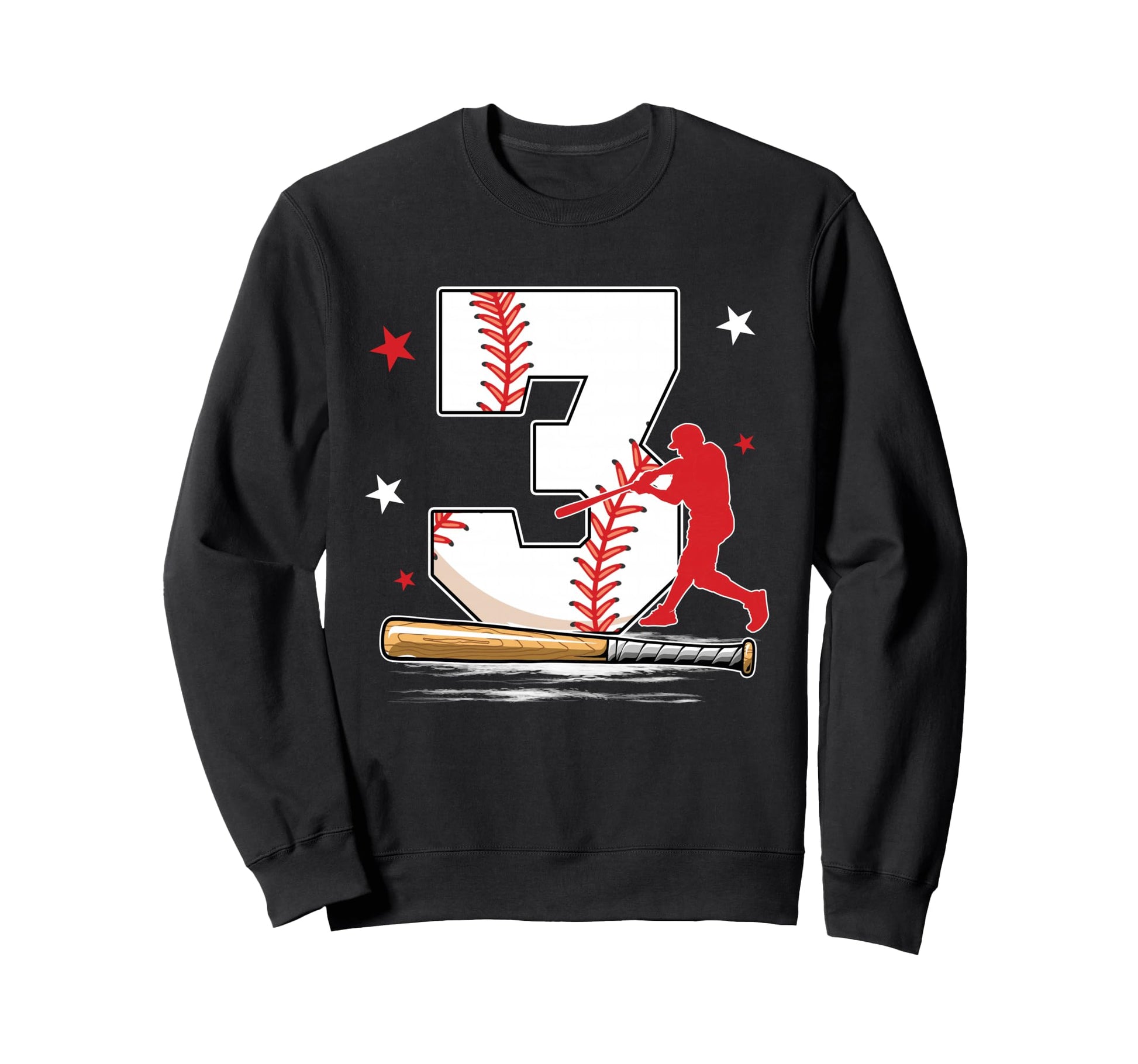 3 Years Old Baseball Birthday 3Rd Sweatshirt - Unique Graphic Men Women - T-Shirt, Sweatshirt, Hoodie