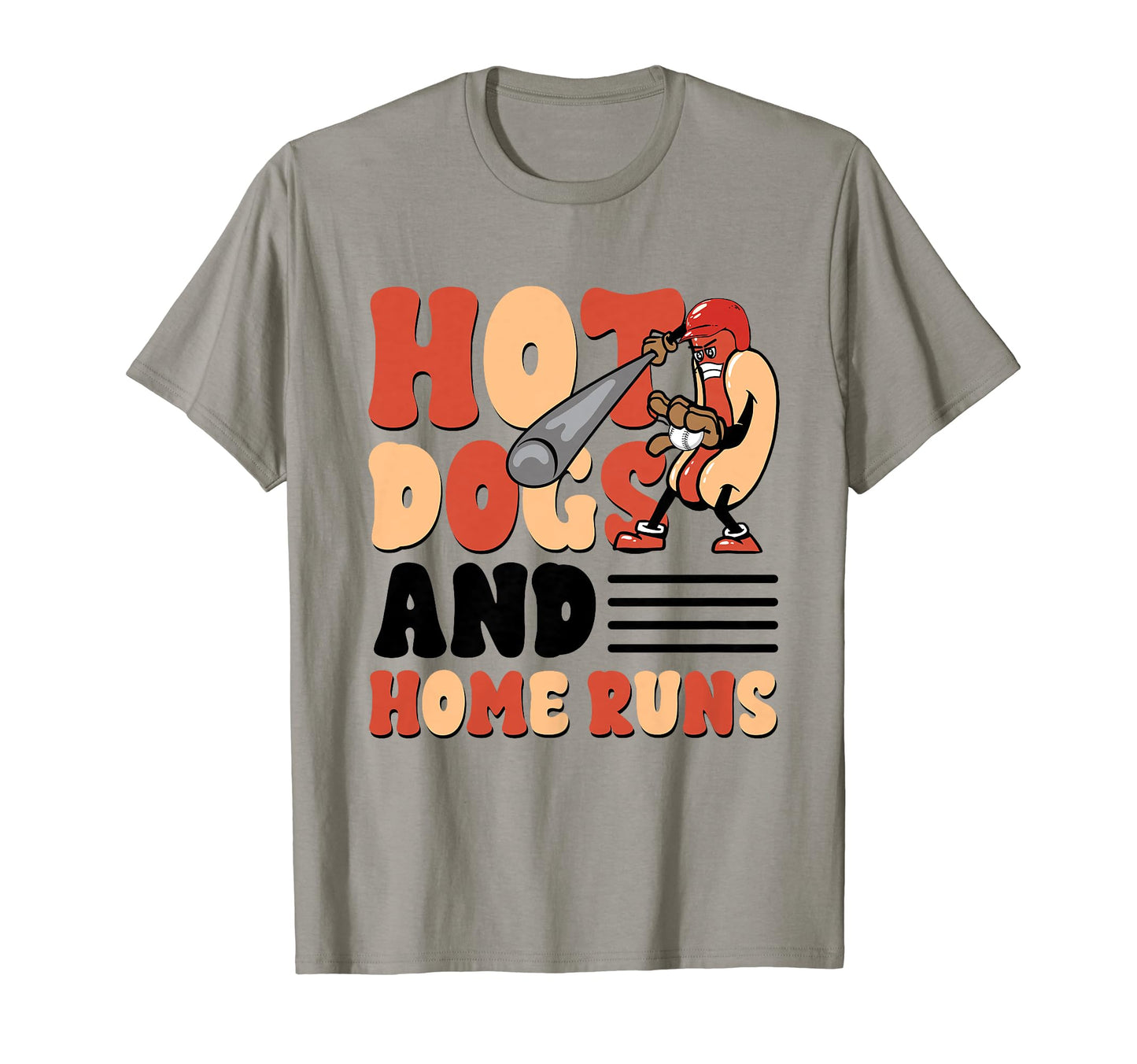 Hot Dogs And Home Runs Touchdown T-Shirt - Aesthetic Graphic for Adults - T-Shirt, Sweatshirt, Hoodie