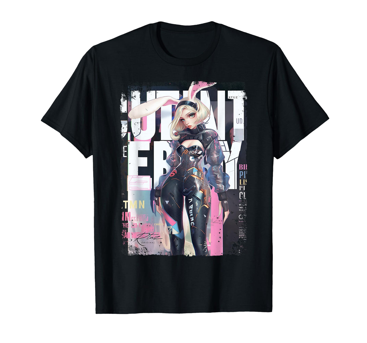 Magazine Cover Bunny Collage Sexy T-Shirt - Minimalist Print for Adults - T-Shirt, Sweatshirt, Hoodie
