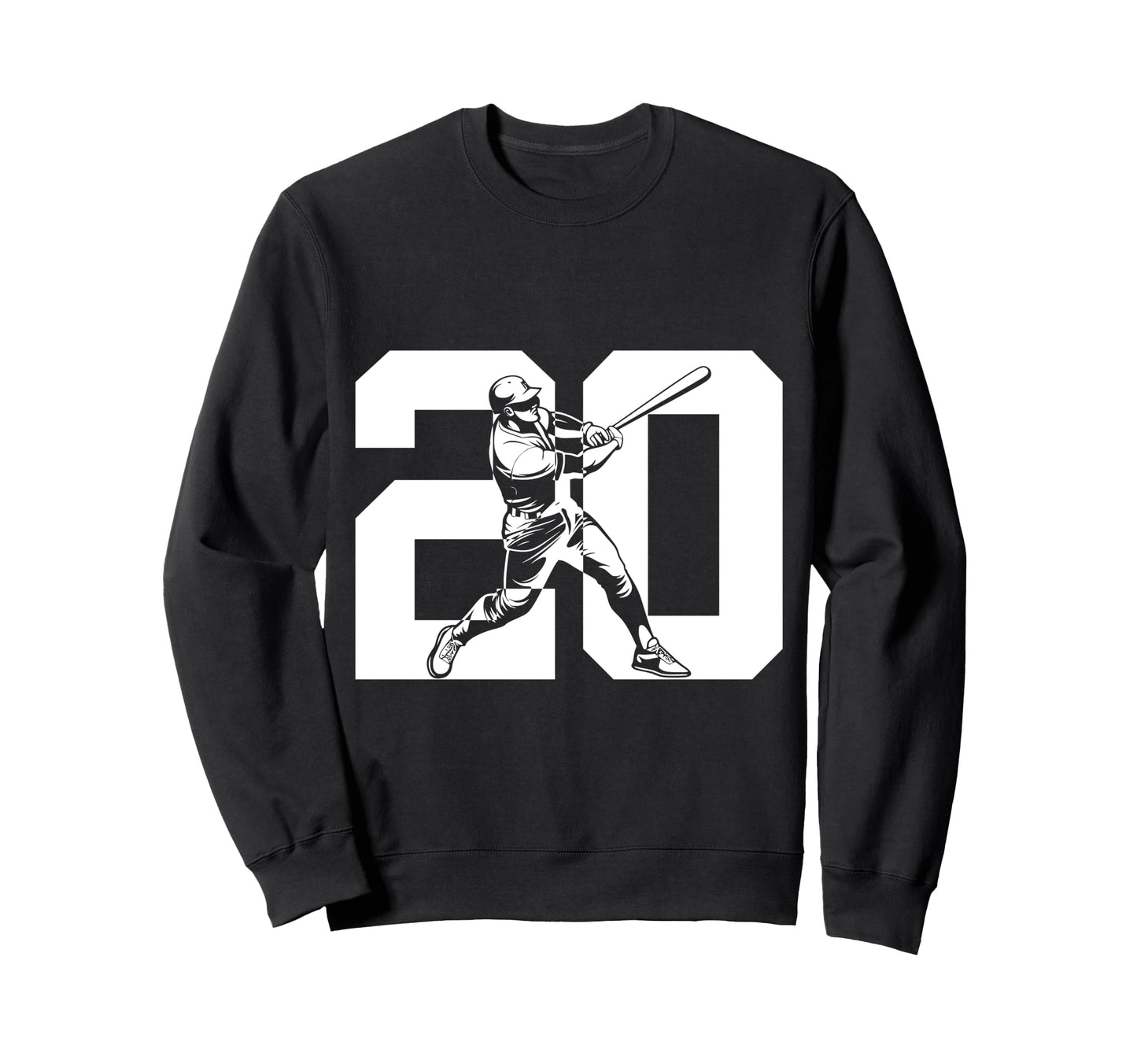 Number 20 Years Baseball 20Th Sweatshirt - Casual Everyday Wear Unisex - T-Shirt, Sweatshirt, Hoodie