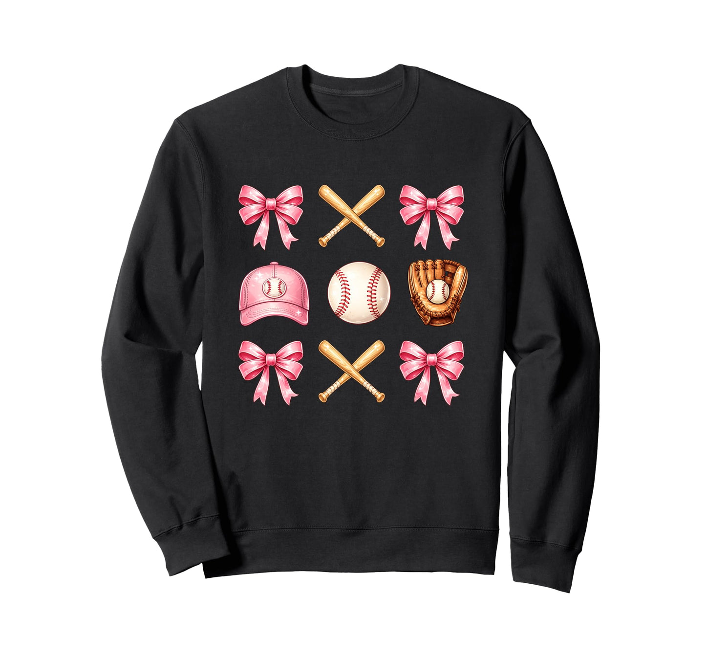 Baseball Mom Coquette Mothers Sweatshirt - Aesthetic Graphic for Adults - T-Shirt, Sweatshirt, Hoodie