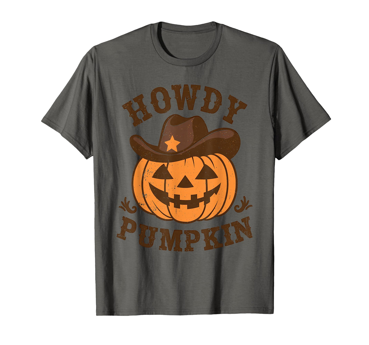 Howdy Pumpkin Autumn Western T-Shirt - Minimalist Print for Adults - T-Shirt, Sweatshirt, Hoodie