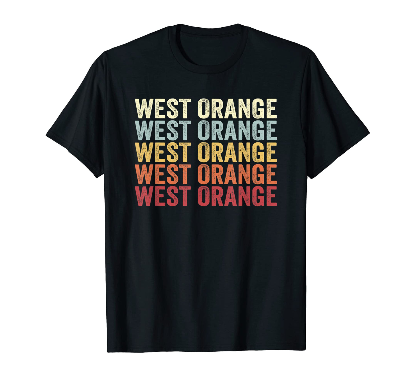 West Orange New Jersey West Orange Nj Text T-Shirt - Graphic Print Unisex - T-Shirt, Sweatshirt, Hoodie