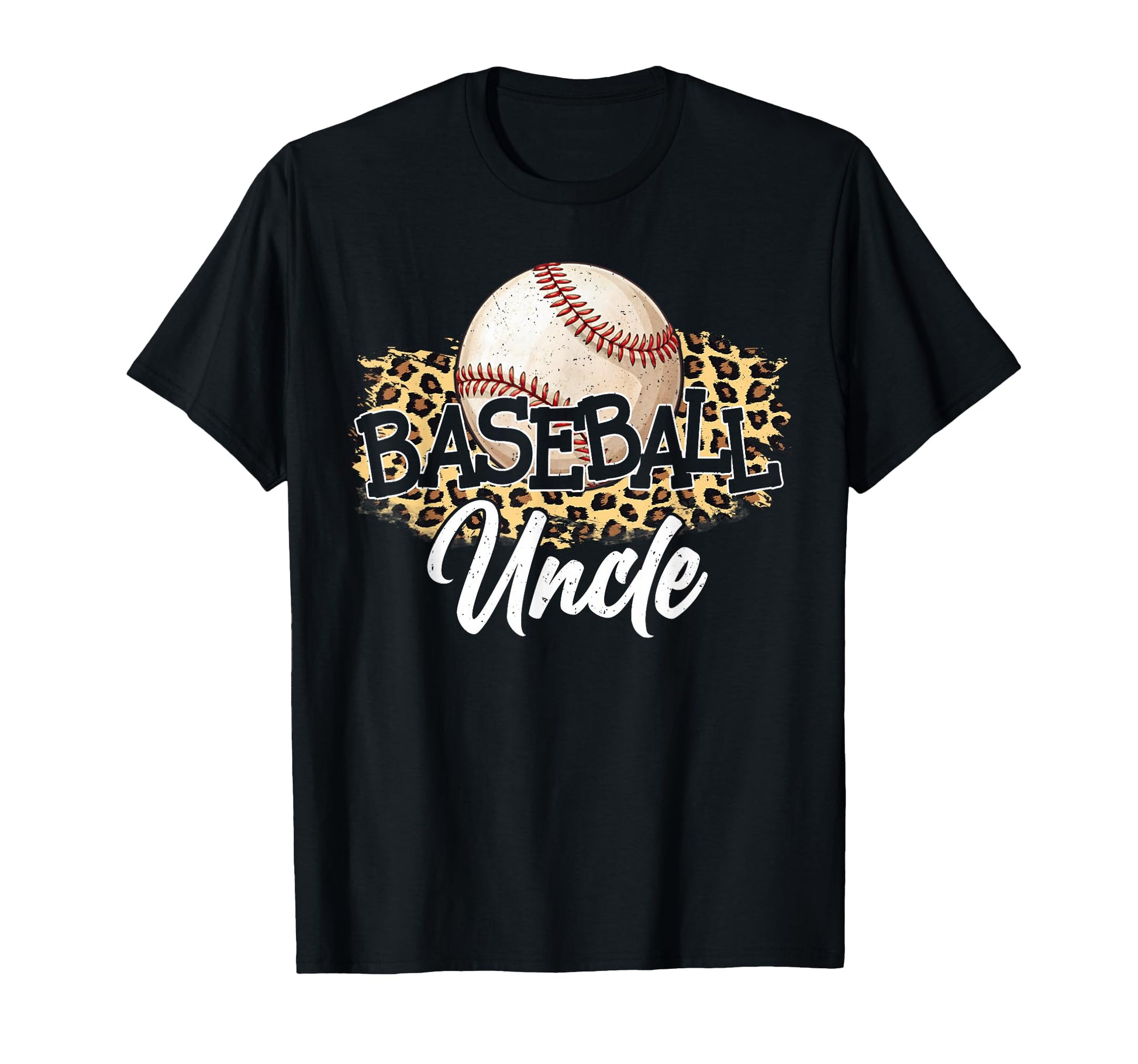 Baseball Uncle Leopard Baseball T-Shirt - Fun Novelty Design Men Women - T-Shirt, Sweatshirt, Hoodie