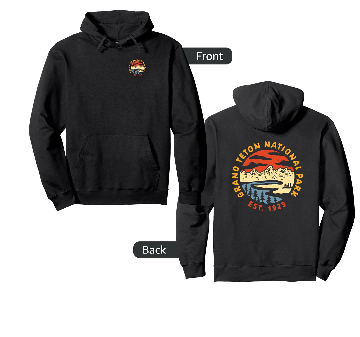 Grand Teton National Park Hoodie - Aesthetic Graphic for Adults - T-Shirt, Sweatshirt, Hoodie