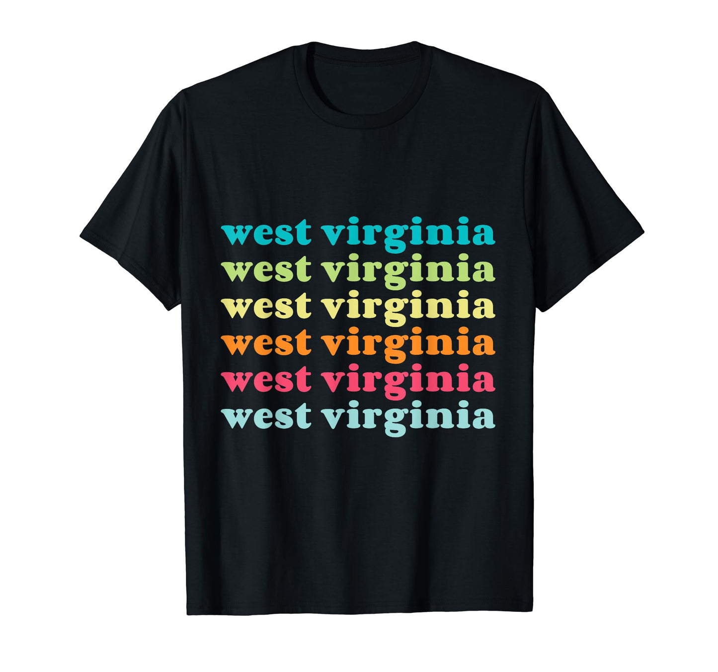 West Virginia Colorful Repeating T-Shirt - Casual Everyday Wear Men Women - T-Shirt, Sweatshirt, Hoodie