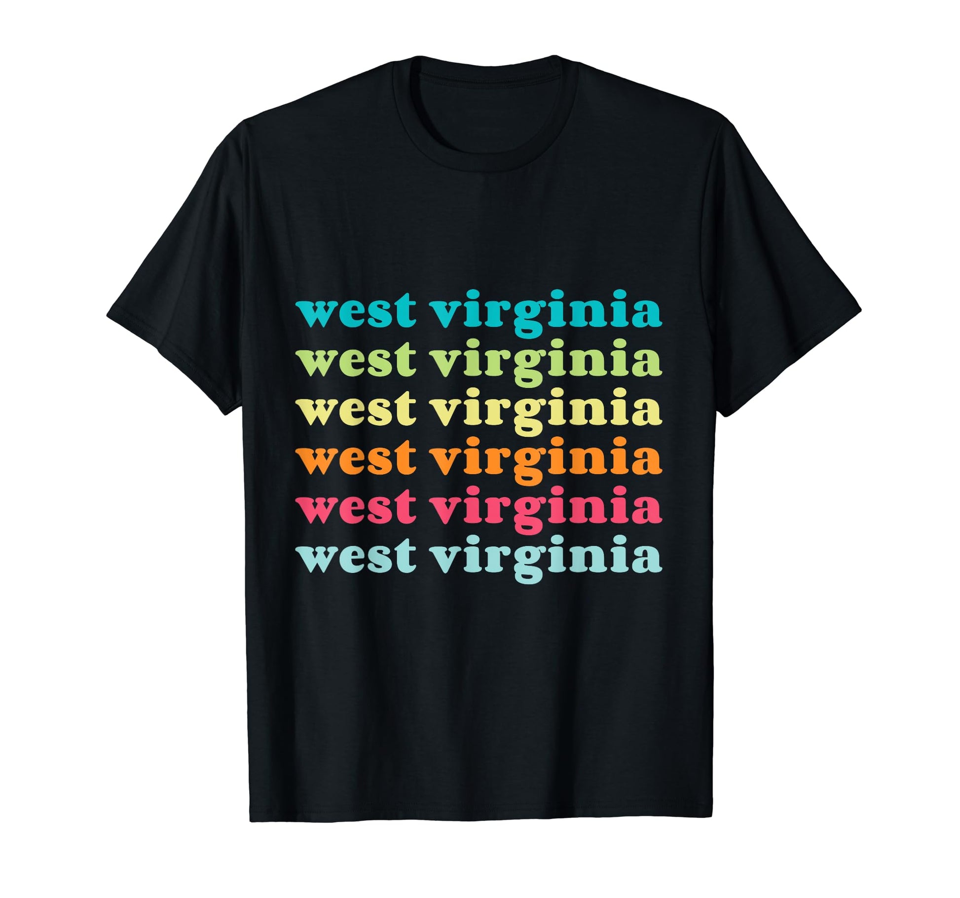 West Virginia Colorful Repeating T-Shirt - Casual Everyday Wear Men Women - T-Shirt, Sweatshirt, Hoodie