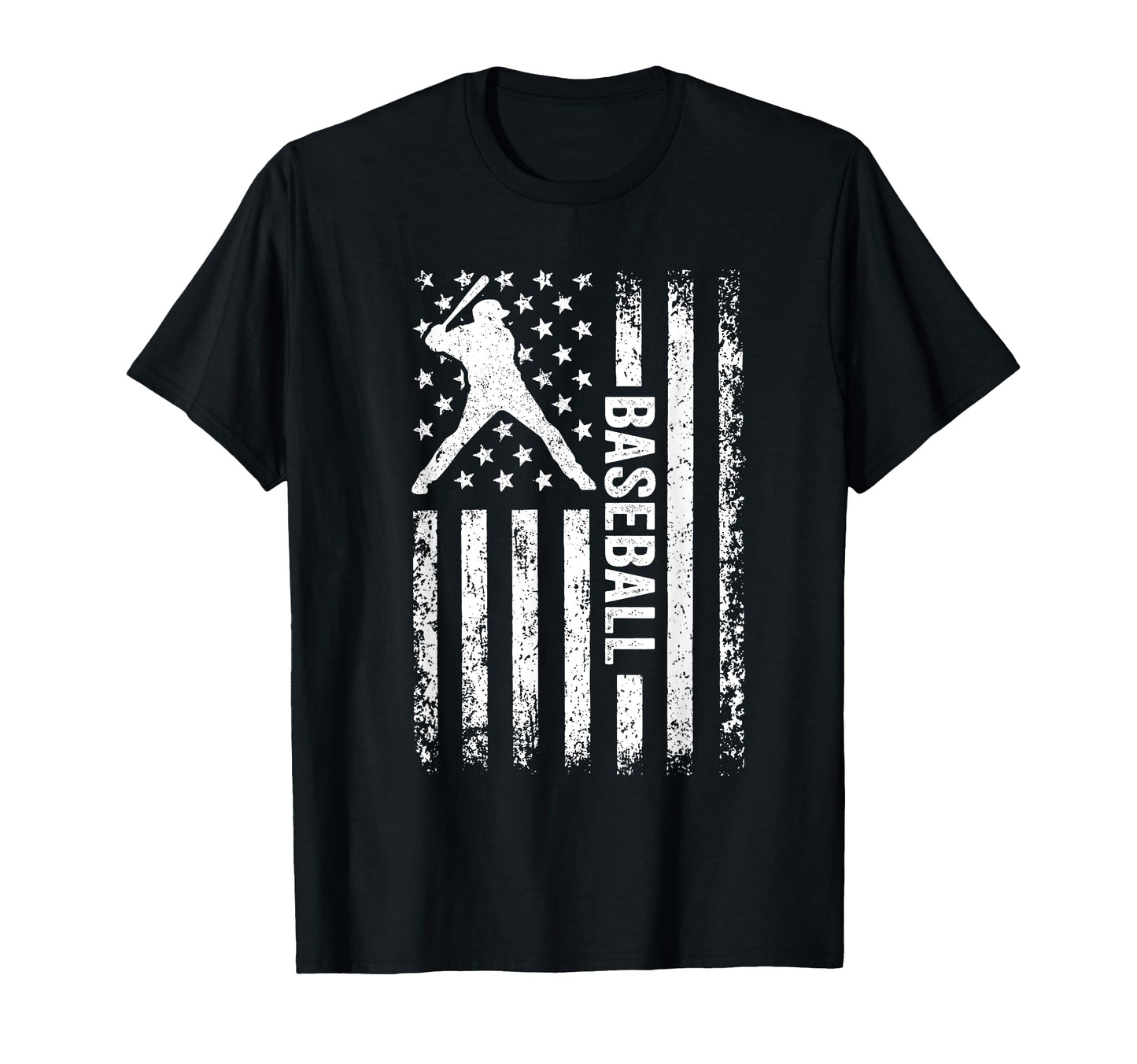 American Flag Baseball Usa Patriotic T-Shirt - Custom Art Print Unisex - T-Shirt, Sweatshirt, Hoodie