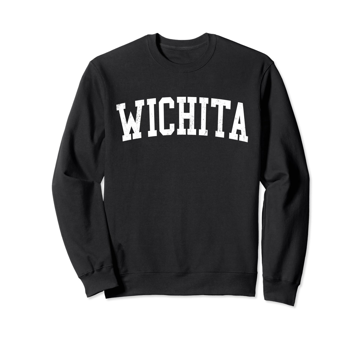 Wichita Falls Tx Distressed White Sweatshirt - Trendy Graphic Unisex - T-Shirt, Sweatshirt, Hoodie