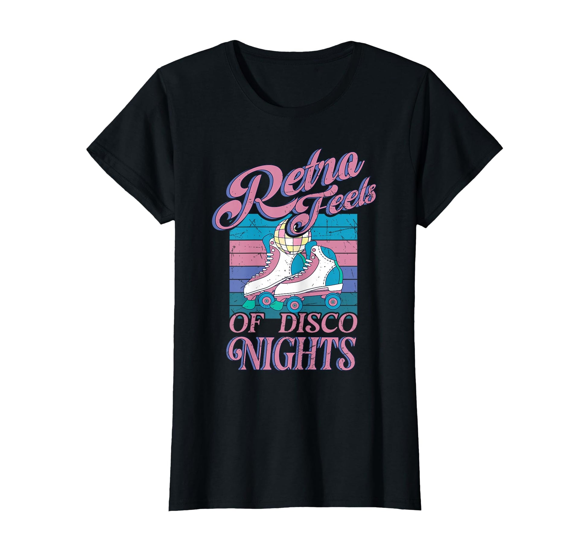 Roller Skates Party Feels Disco Nights T-Shirt - Unique Graphic Men Women - T-Shirt, Sweatshirt, Hoodie