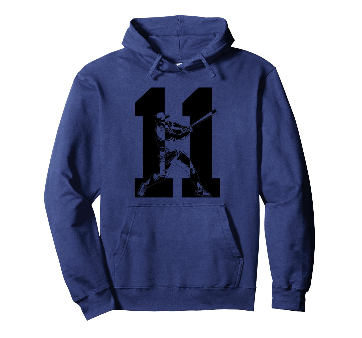 Number 11 Years Baseball 11Th Birthday Hoodie - Graphic Print for Adults - T-Shirt, Sweatshirt, Hoodie
