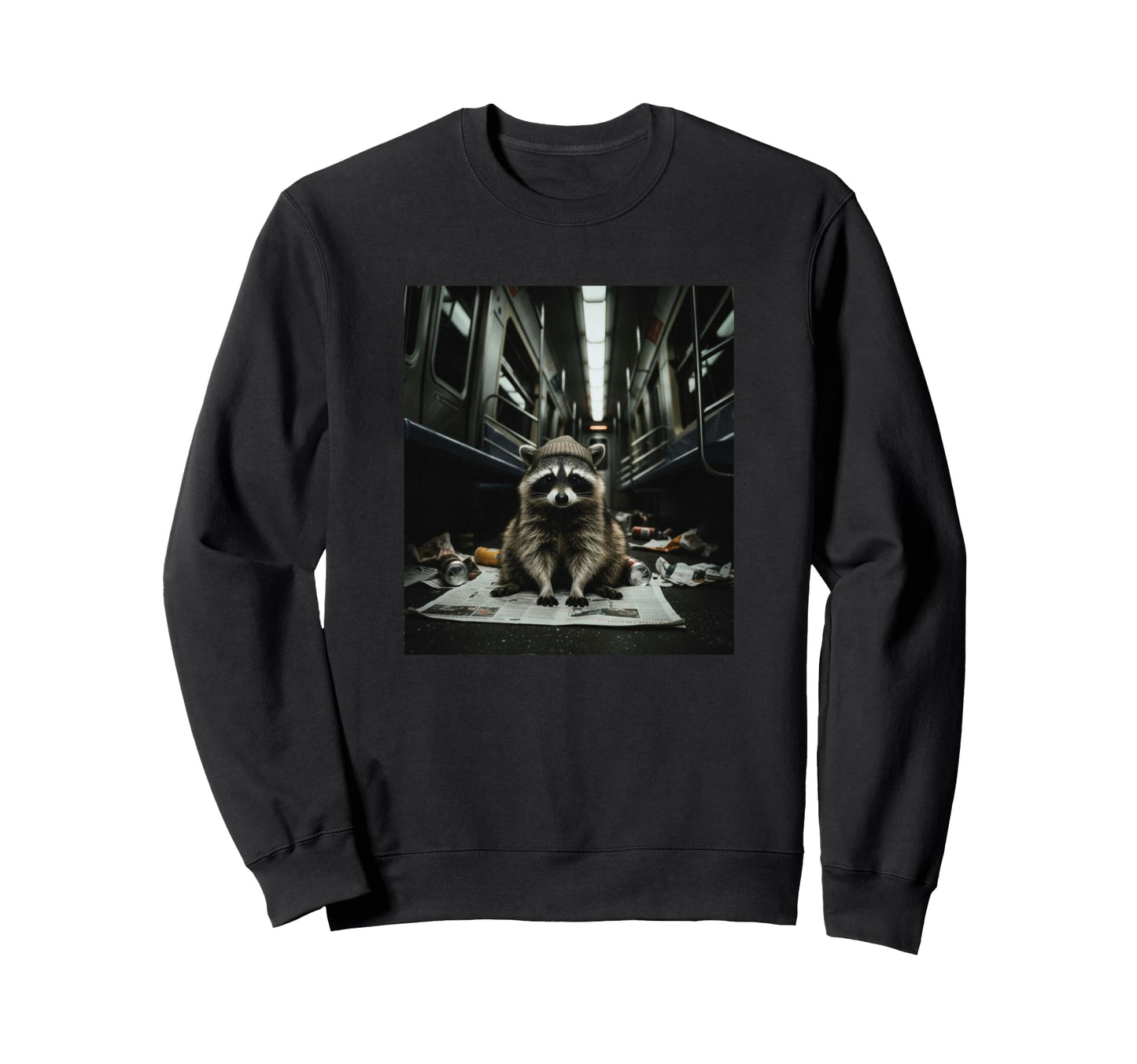 Funny Subway Bandit Raccoon Meme Sweatshirt - Fun Novelty Design Unisex - T-Shirt, Sweatshirt, Hoodie