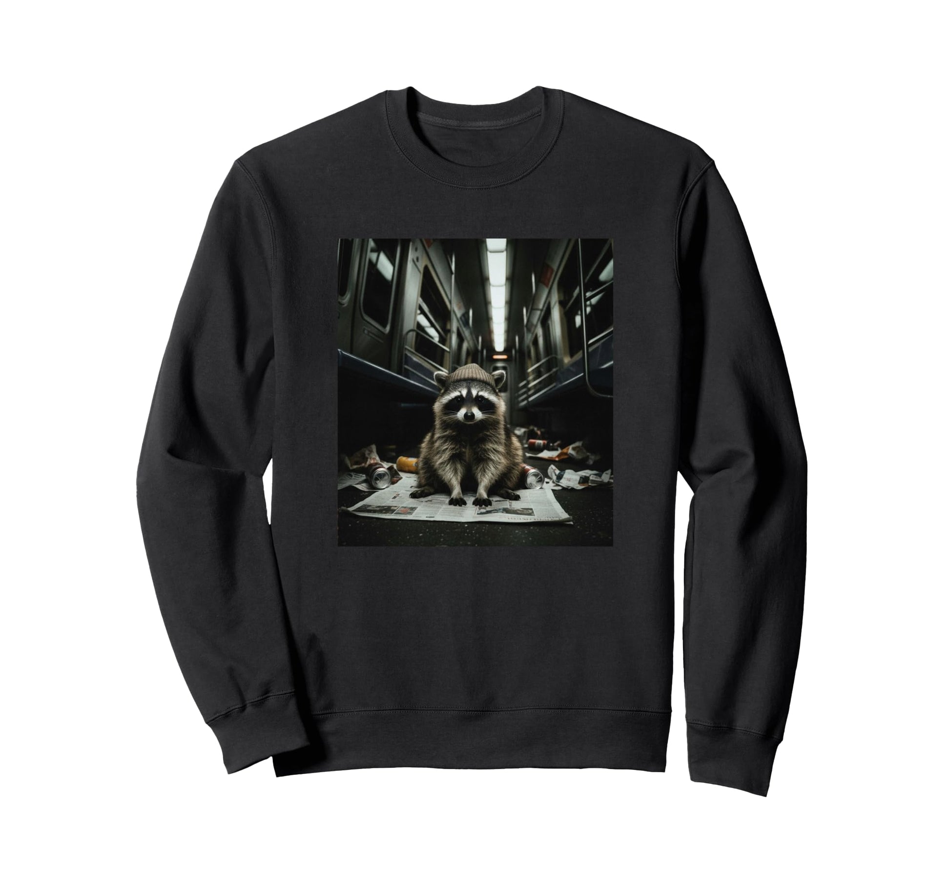 Funny Subway Bandit Raccoon Meme Sweatshirt - Fun Novelty Design Unisex - T-Shirt, Sweatshirt, Hoodie