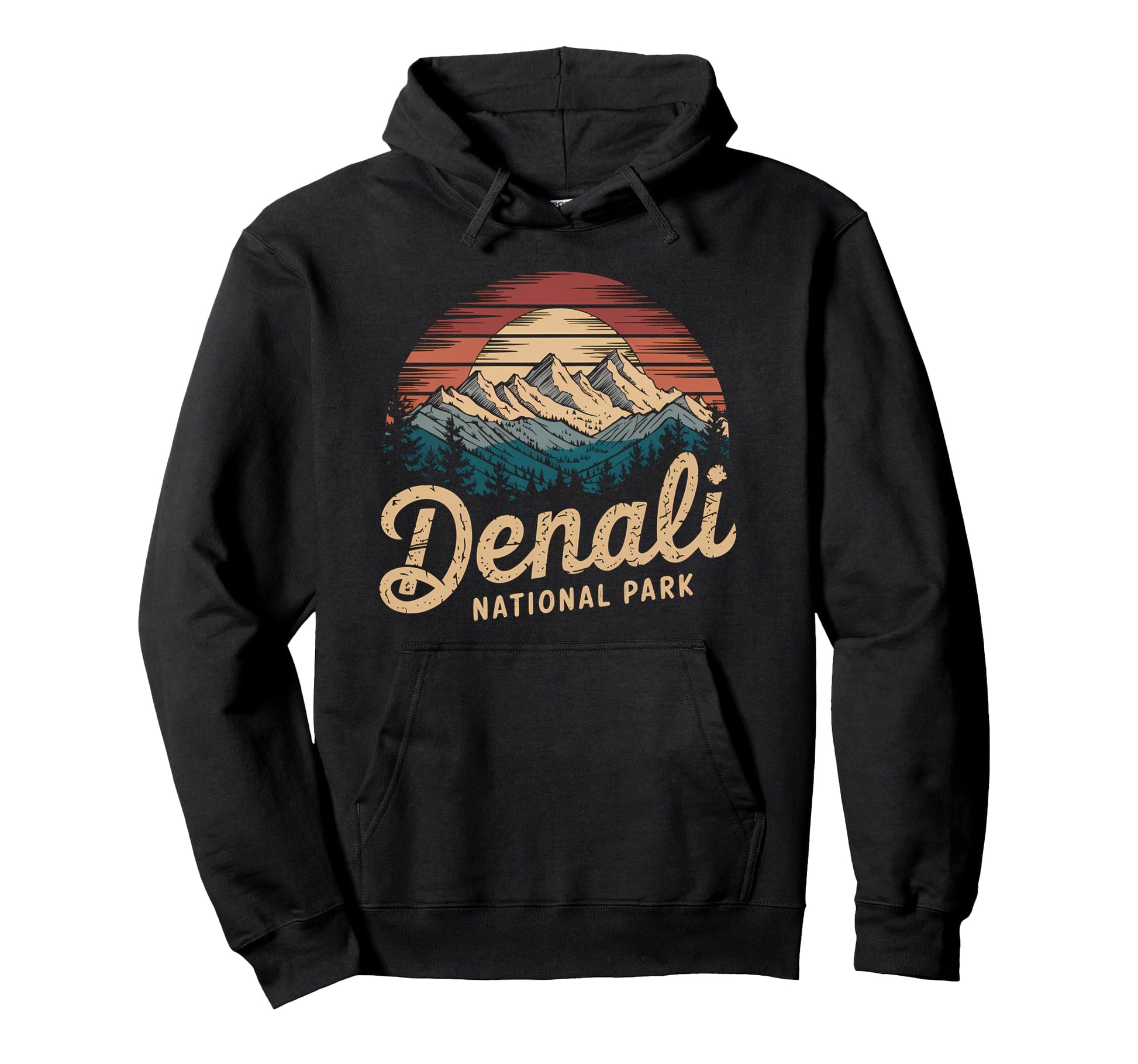 Denali Est 1917 Alaska National Park Hoodie - Aesthetic Graphic Men Women - T-Shirt, Sweatshirt, Hoodie