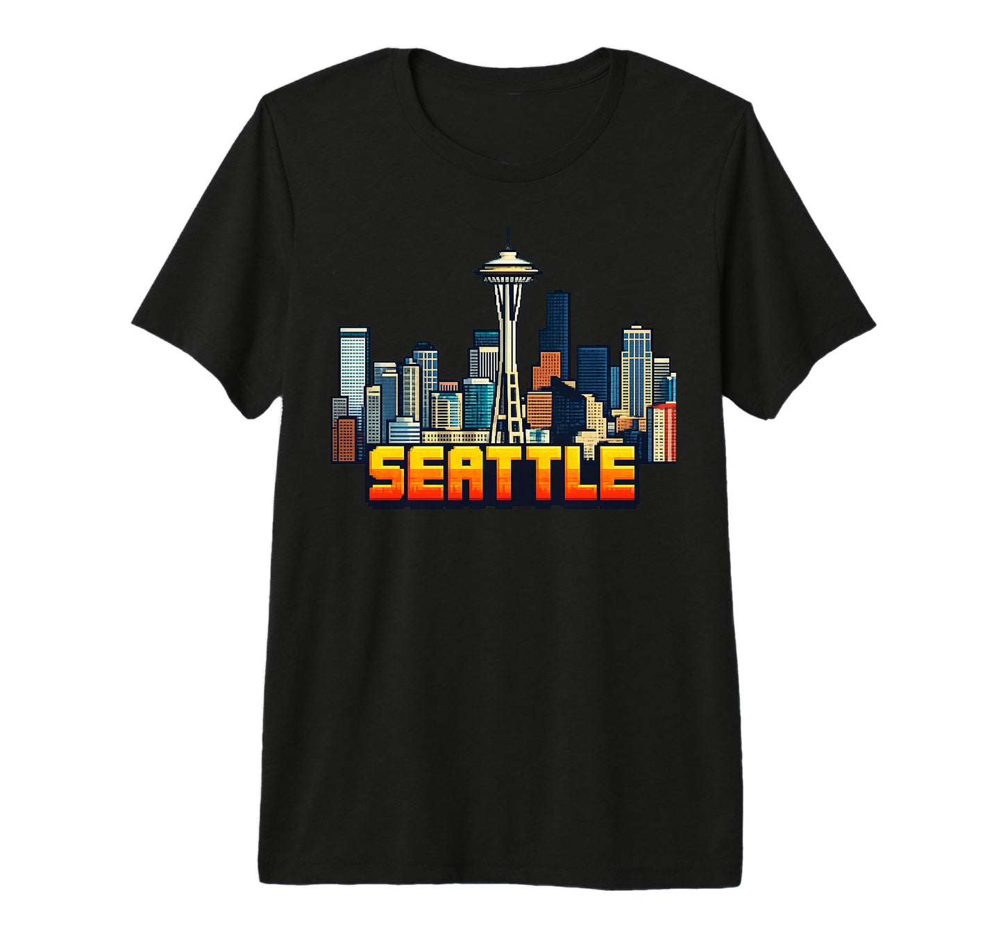Seattle 8 Bit Video Arcade Gamer Gaming T-Shirt - Minimalist Print Unisex - T-Shirt, Sweatshirt, Hoodie