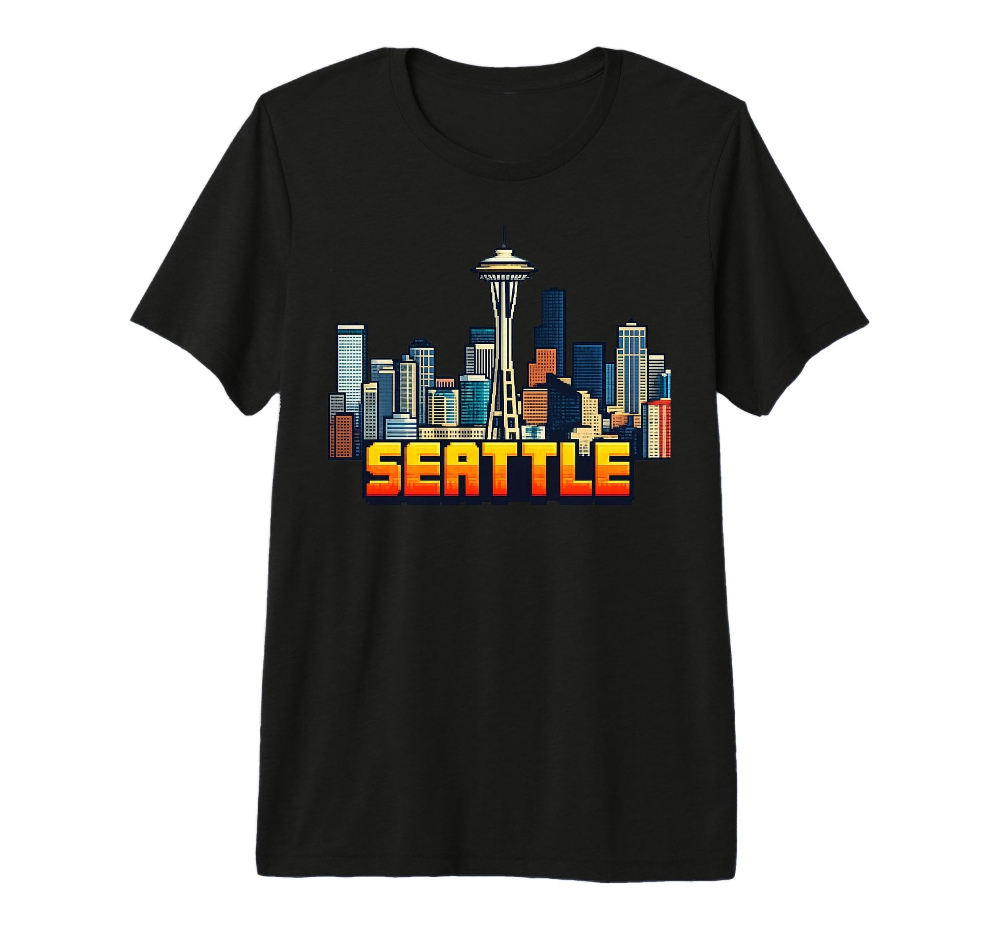 Seattle 8 Bit Video Arcade Gamer Gaming T-Shirt - Minimalist Print Unisex - T-Shirt, Sweatshirt, Hoodie