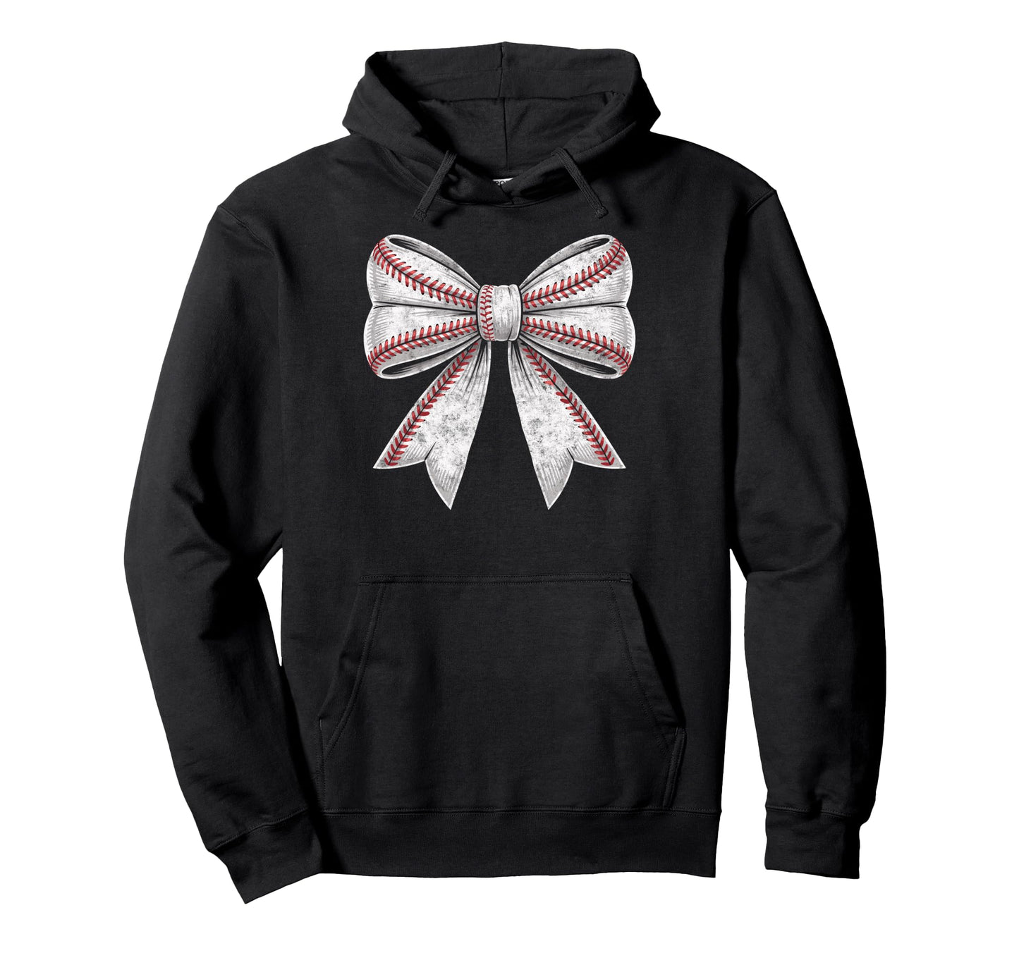 Baseball Ball Bow Player Mother Hoodie - Casual Everyday Wear for Adults - T-Shirt, Sweatshirt, Hoodie