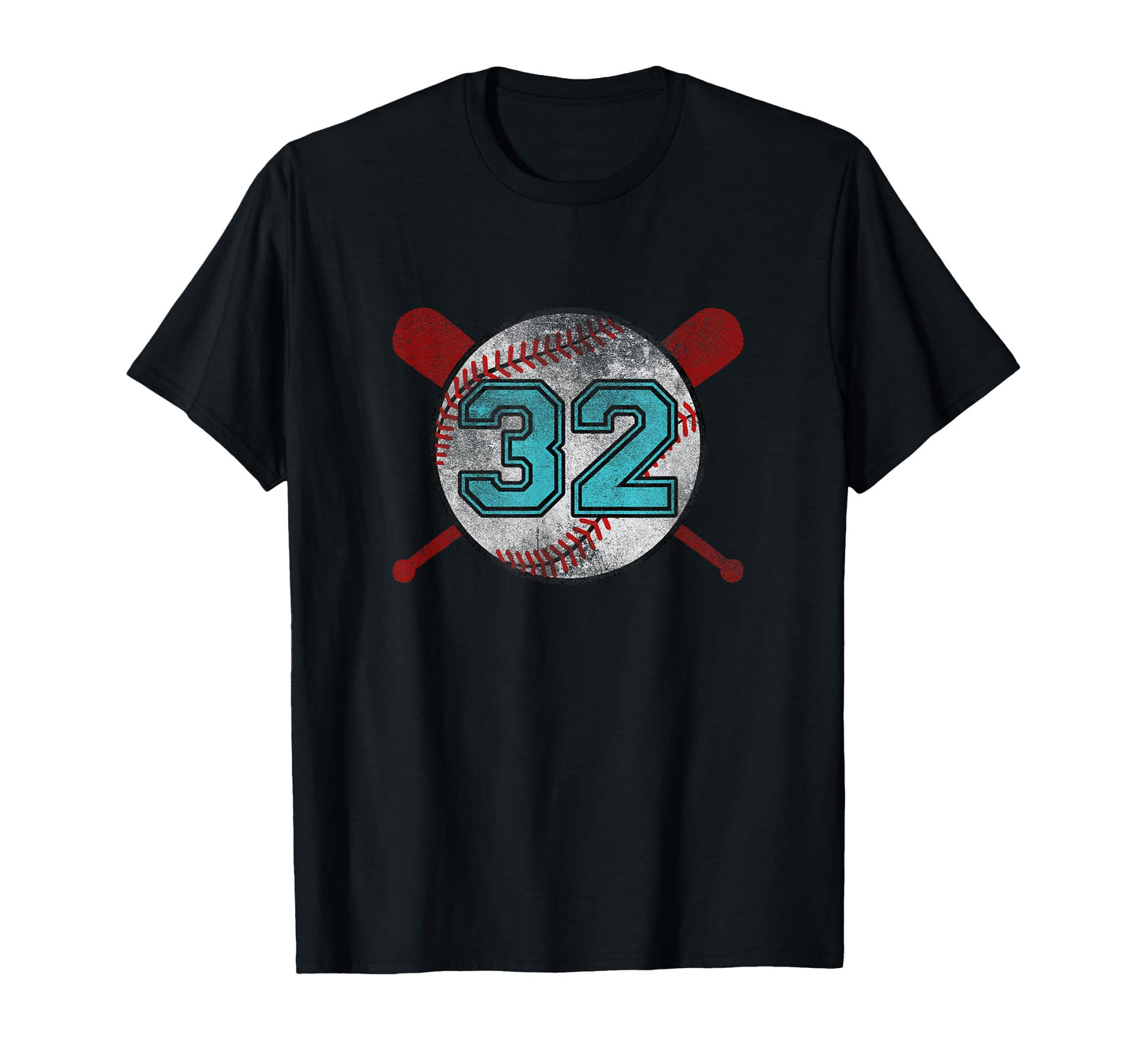 Distressed Baseball Jersey Number 32 T-Shirt - Trendy Graphic Unisex - T-Shirt, Sweatshirt, Hoodie