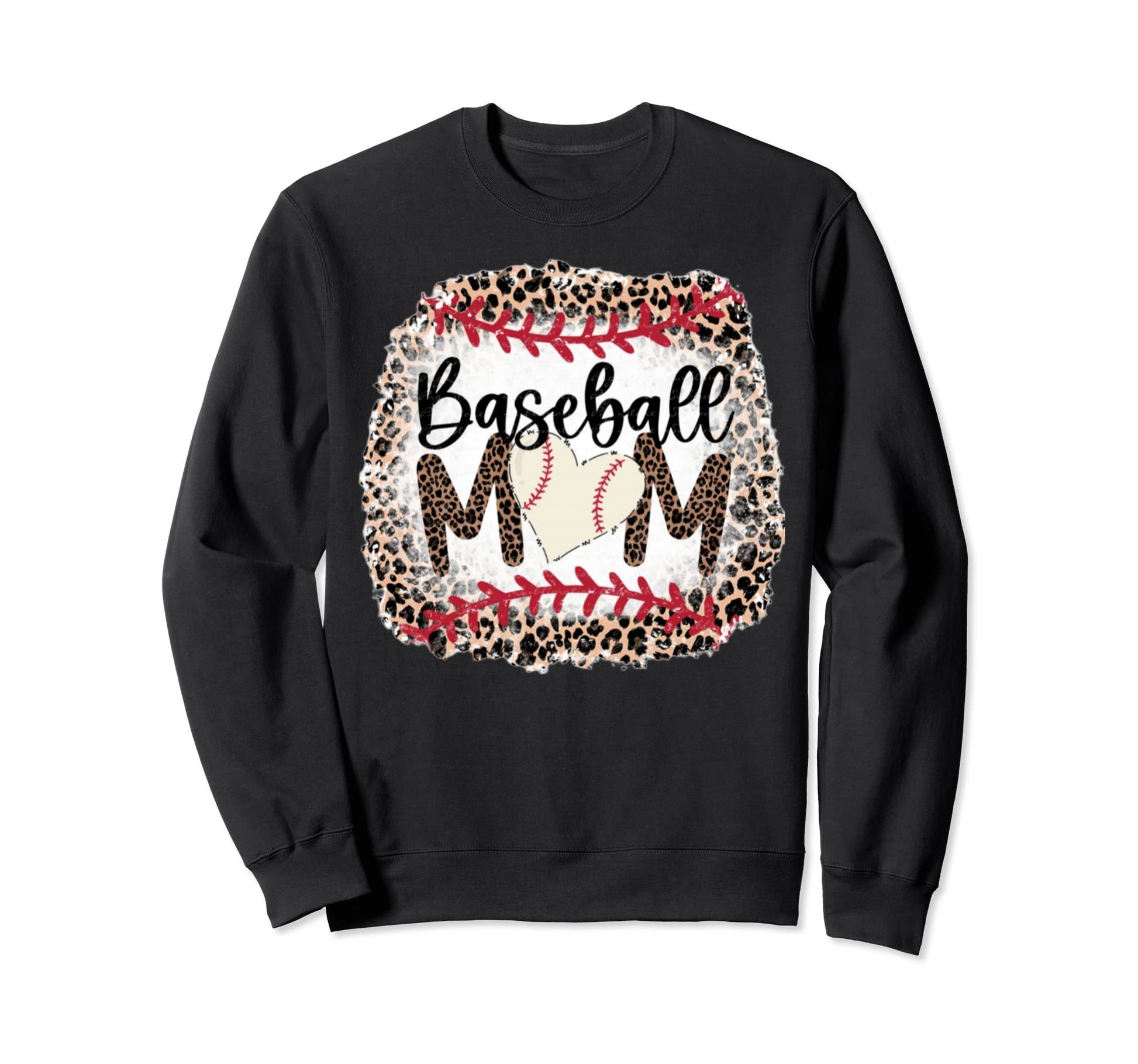 Cheetah Leopard Moms Baseball Mom Sweatshirt - Aesthetic Graphic Men Women - T-Shirt, Sweatshirt, Hoodie