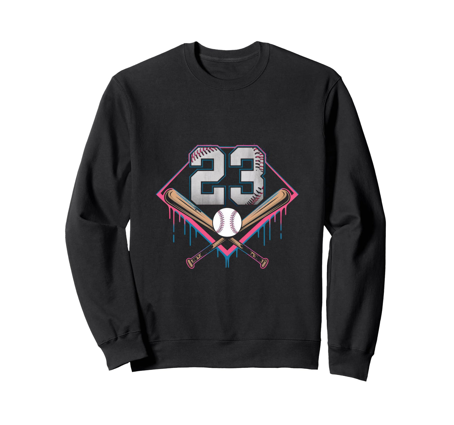 23Th Birthday Baseball Home Ice Sweatshirt - Custom Art Print for Adults - T-Shirt, Sweatshirt, Hoodie