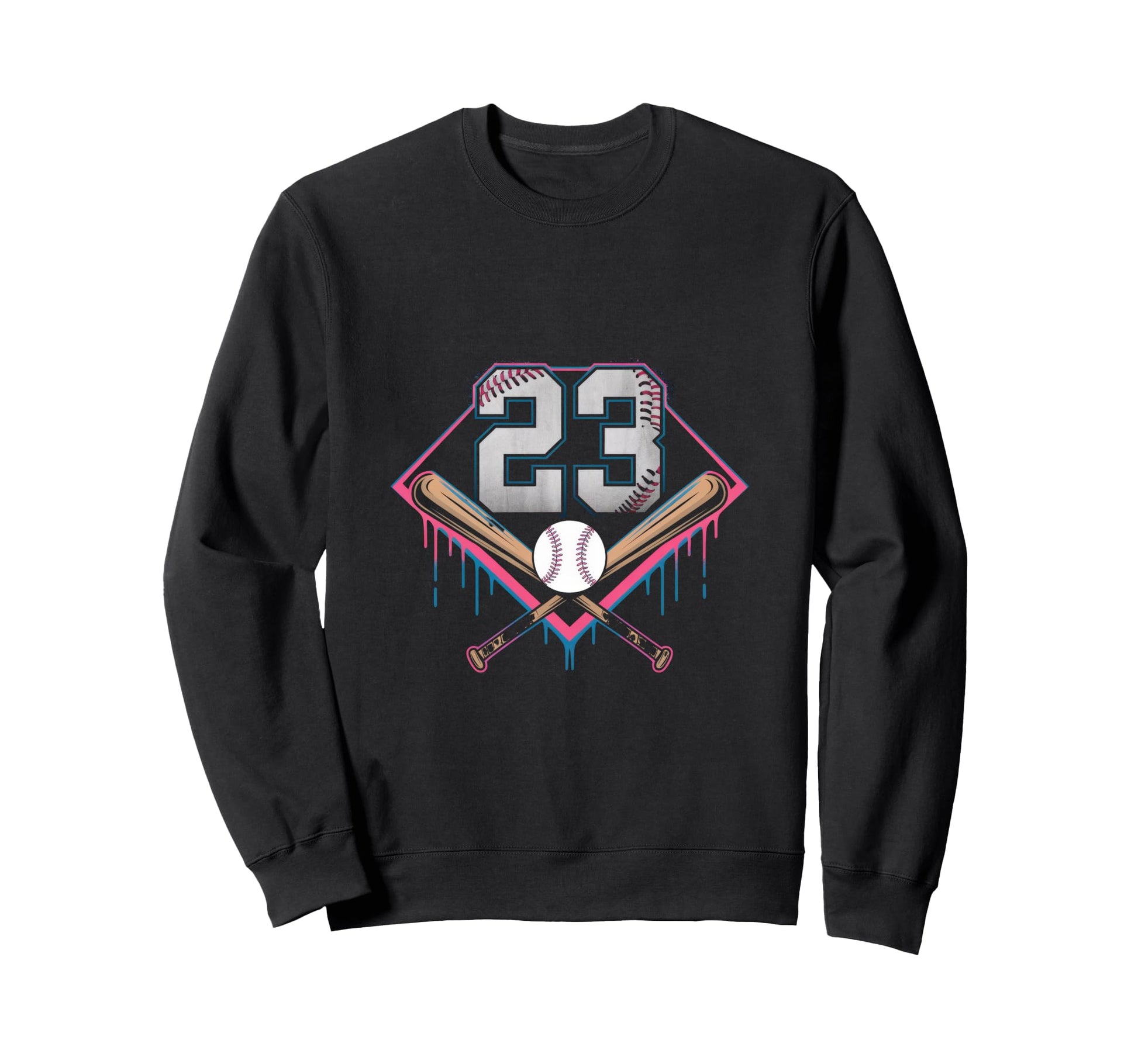 23Th Birthday Baseball Home Ice Sweatshirt - Custom Art Print for Adults - T-Shirt, Sweatshirt, Hoodie