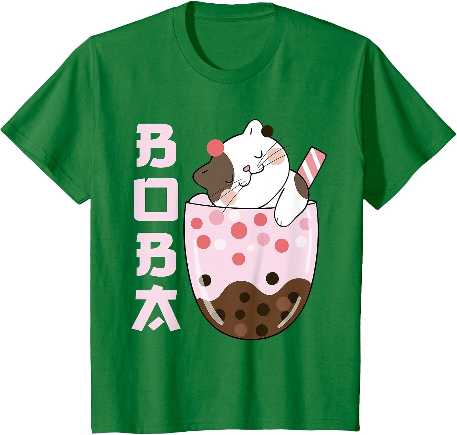 Kawaii Cat Boba Milk Bubble Tea Costume - Adult & Kids T-Shirts, Sweatshirts & Hoodies apparel design preview 1
